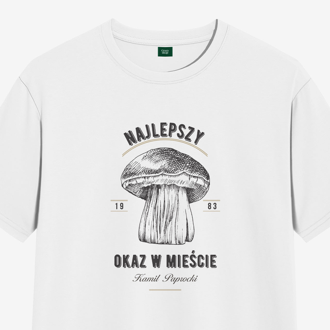 Personalizowana koszulka dla grzybiarza Najlepszy Okaz - M