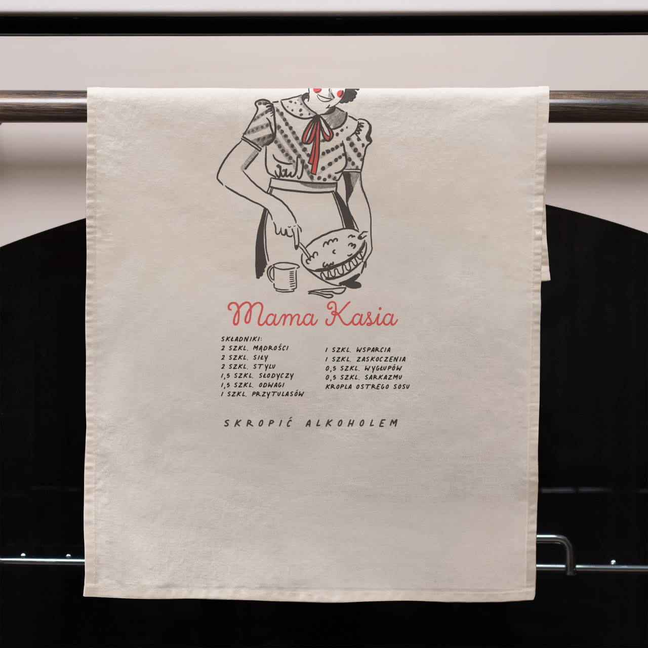 Bawełniana ściereczka kuchenna na prezent dla mamy