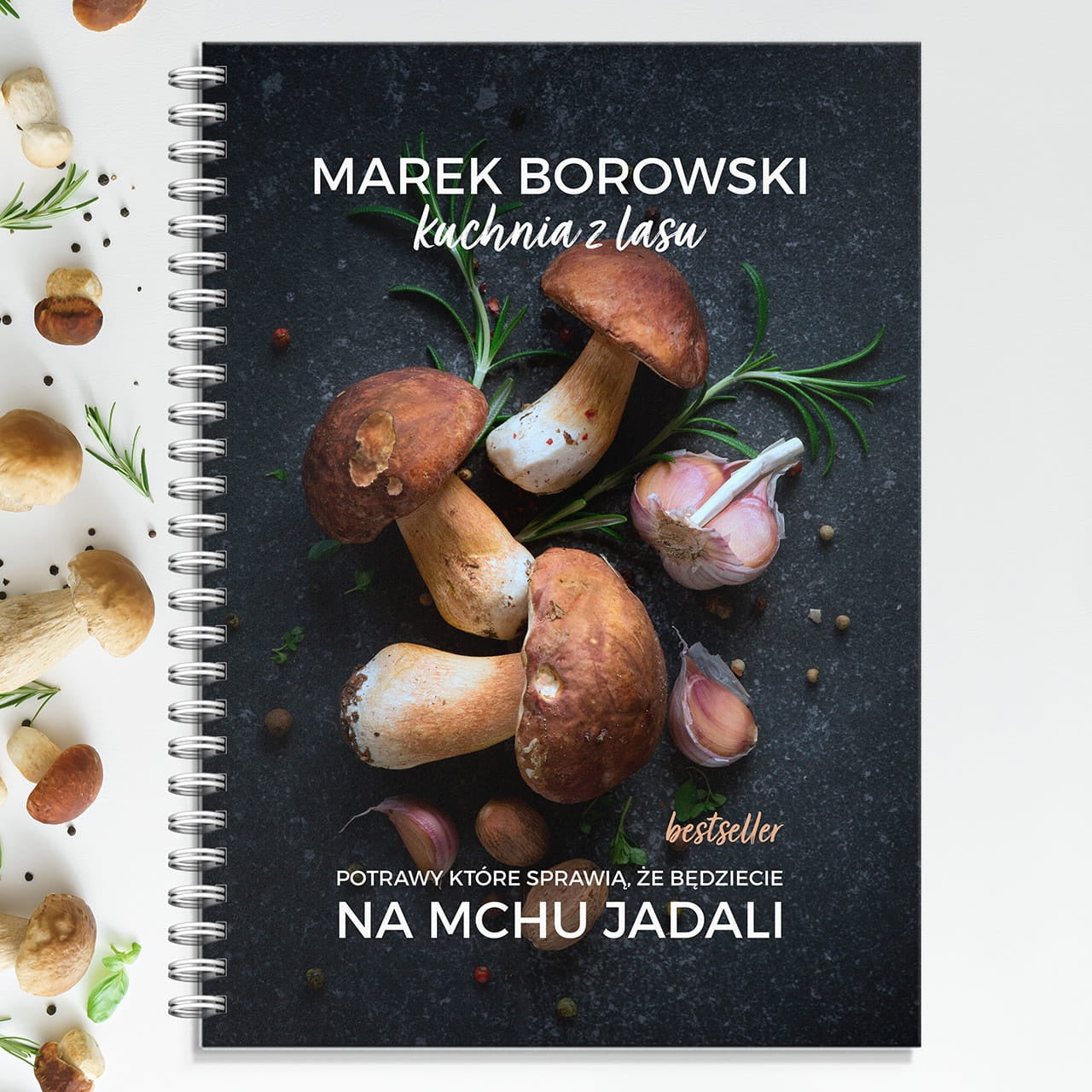 Personalizowany zeszyt na przepisy dla grzybiarza -gadżety dla grzybiarza prezent dla grzybiarki notes kulinarny