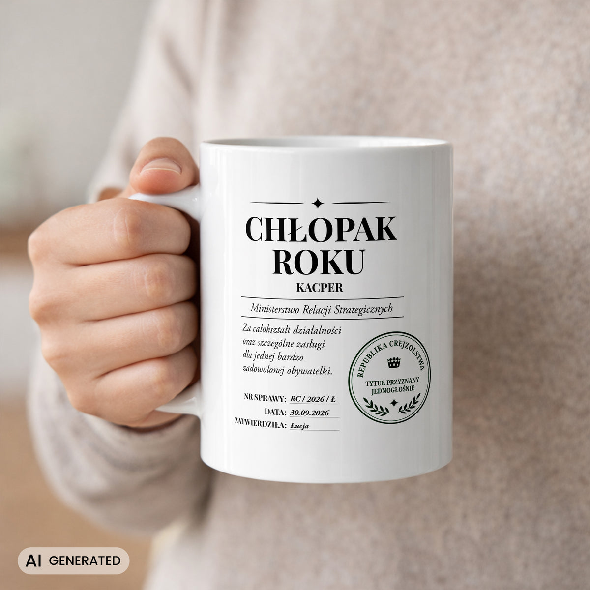 Kubek z personalizacją - chłopak roku