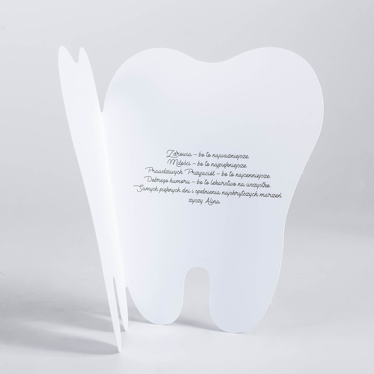 Oryginalna kartka dla dentysty