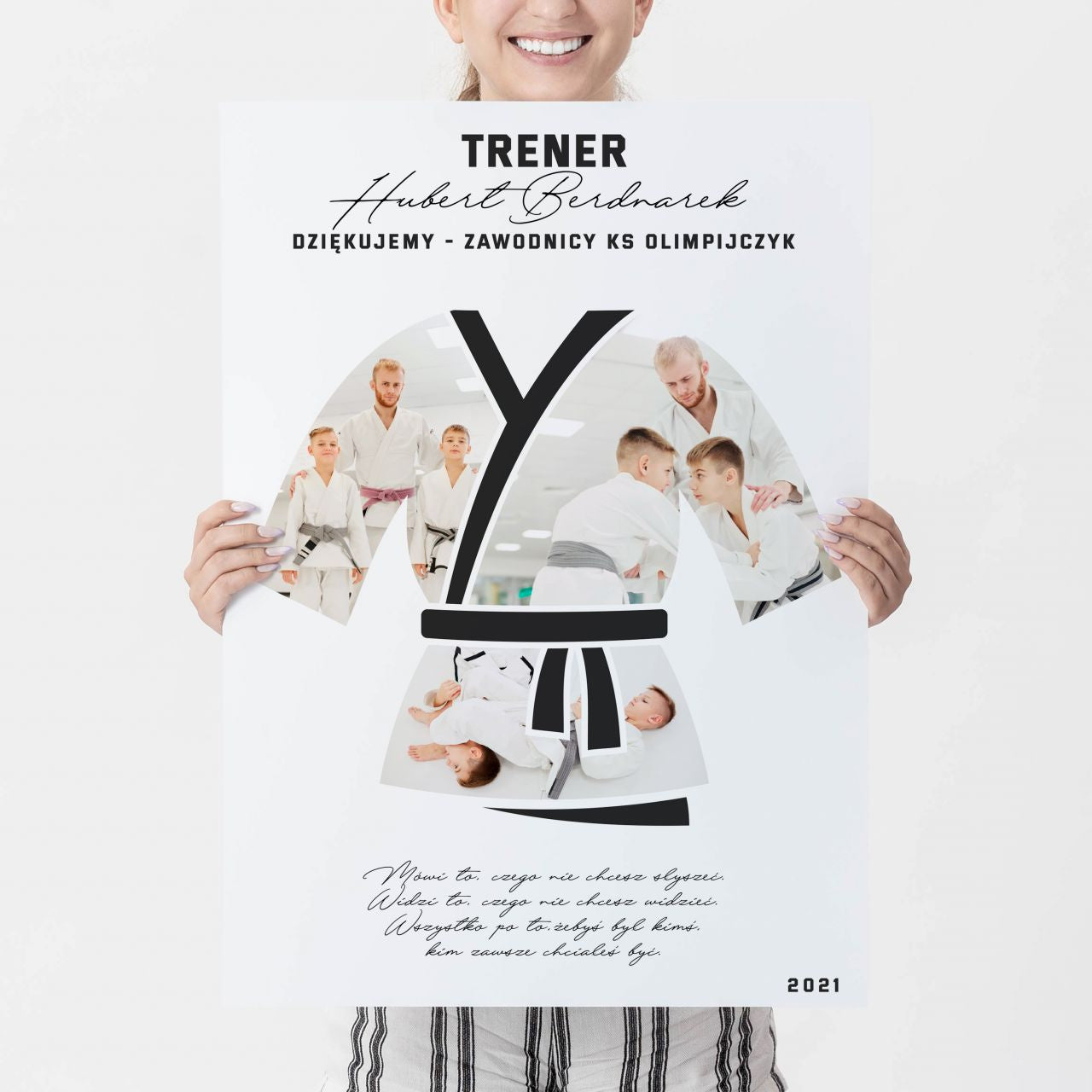 Personalizowany plakat dla trenera karate