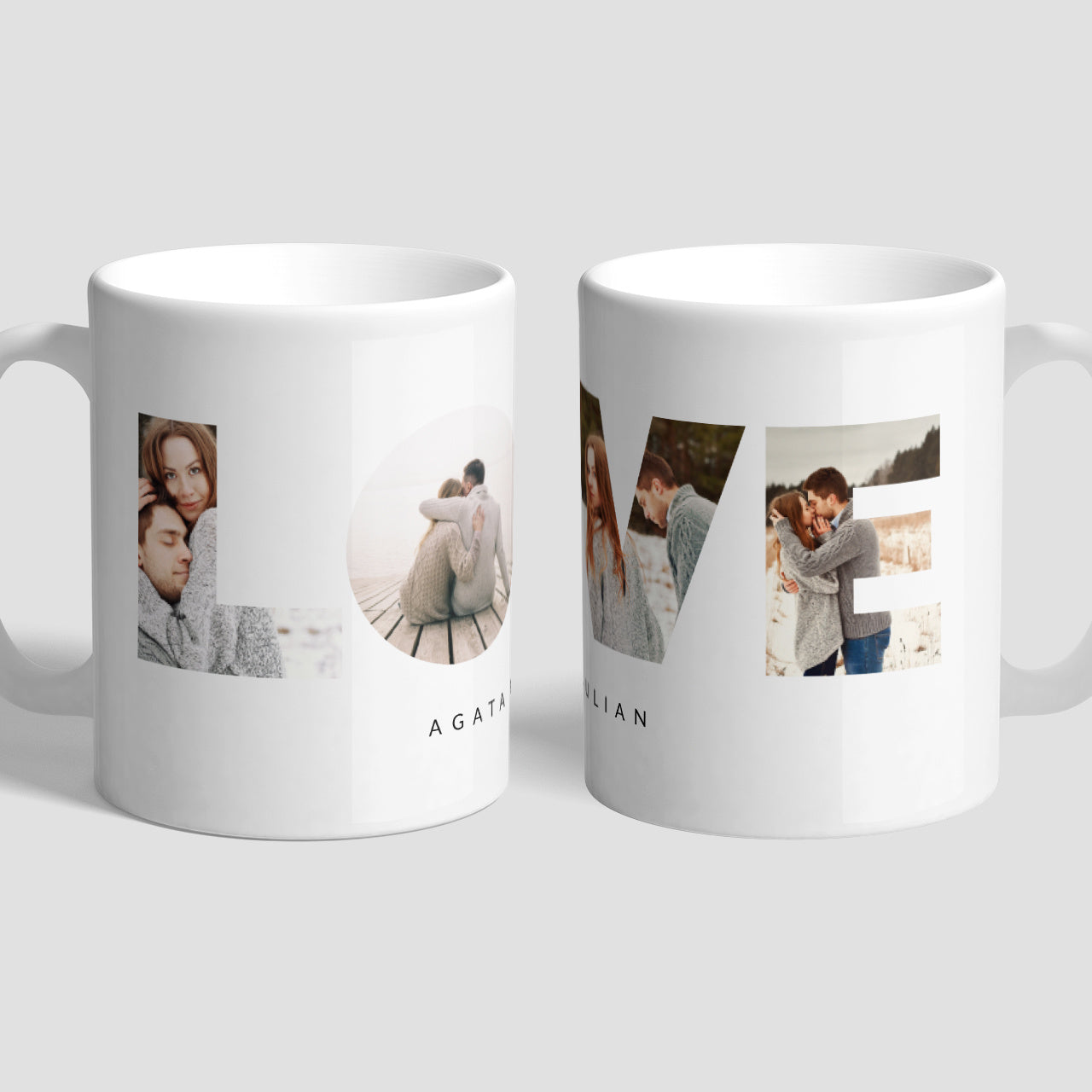 Kubek ze zdjęciami - Love - prezent na walentynki dla niej