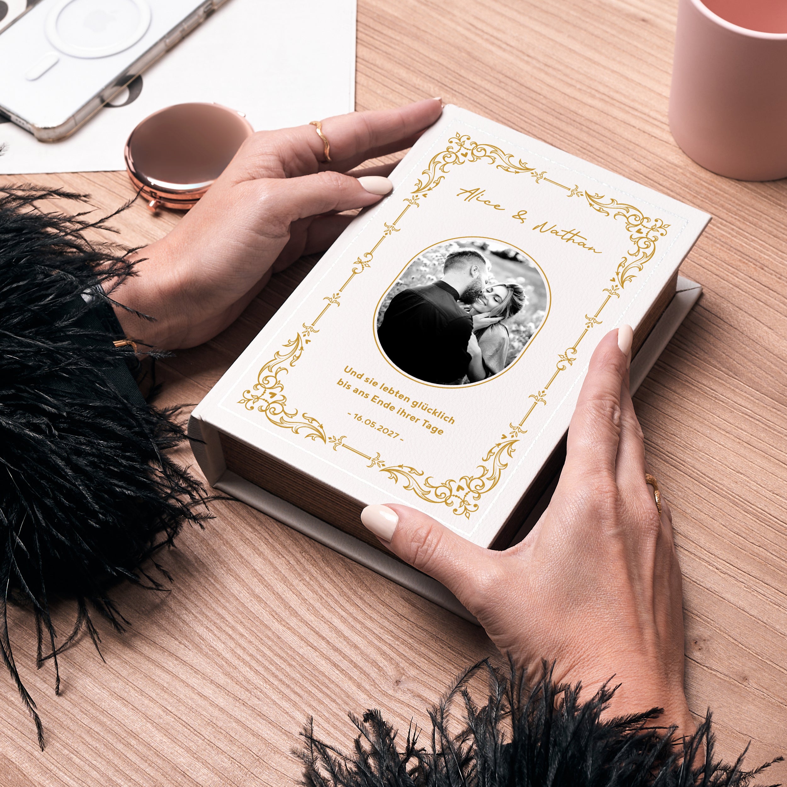 Personalisierte Box für Hochzeitsfotos