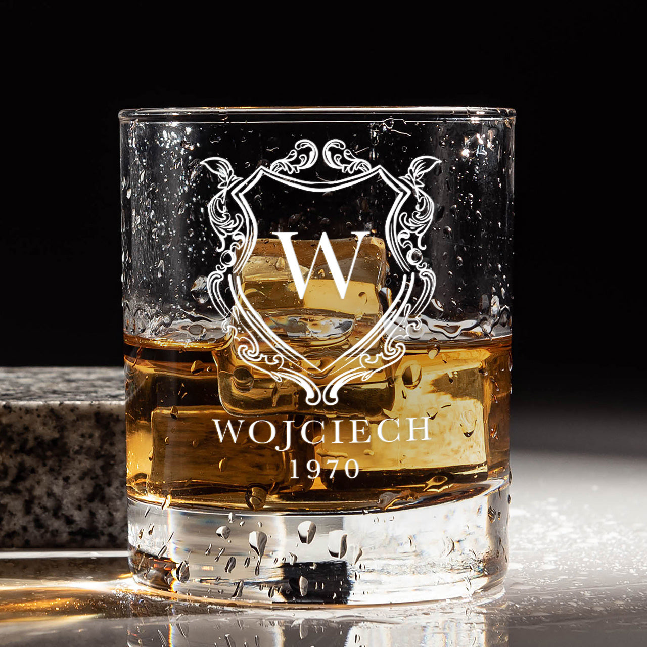 Szklanka z nadrukiem - elegancki prezent dla męża na urodziny personalizowana szklanka dla męża szklanka do whisky