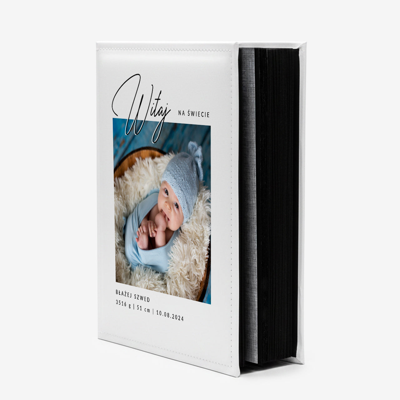 Album ze zdjęciem na okładce z okazji Narodzin Dziecka