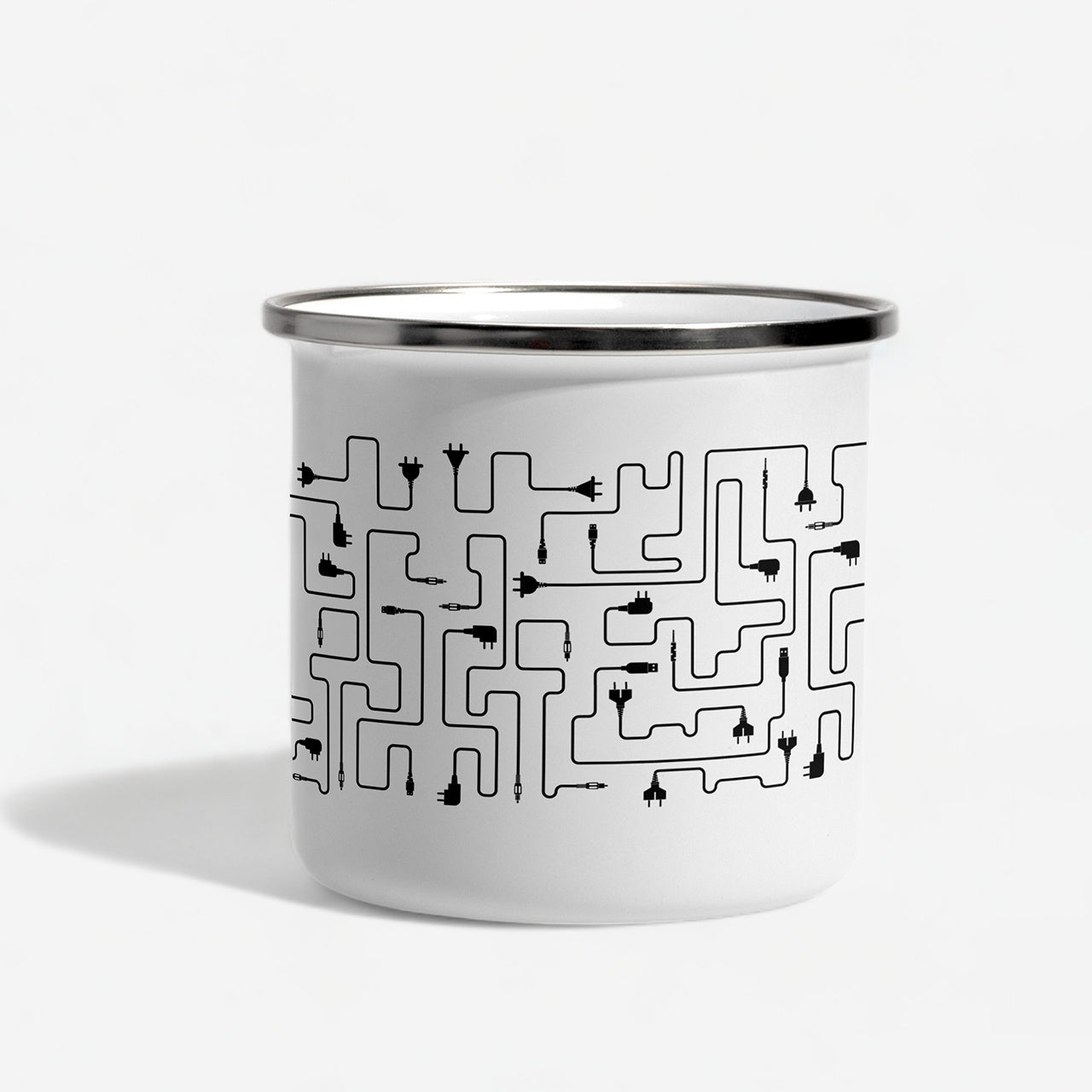 Emaliowany kubek dla informatyka - U Mnie Działa prezent dla informatyka kubek z grawerem prezent dla programisty