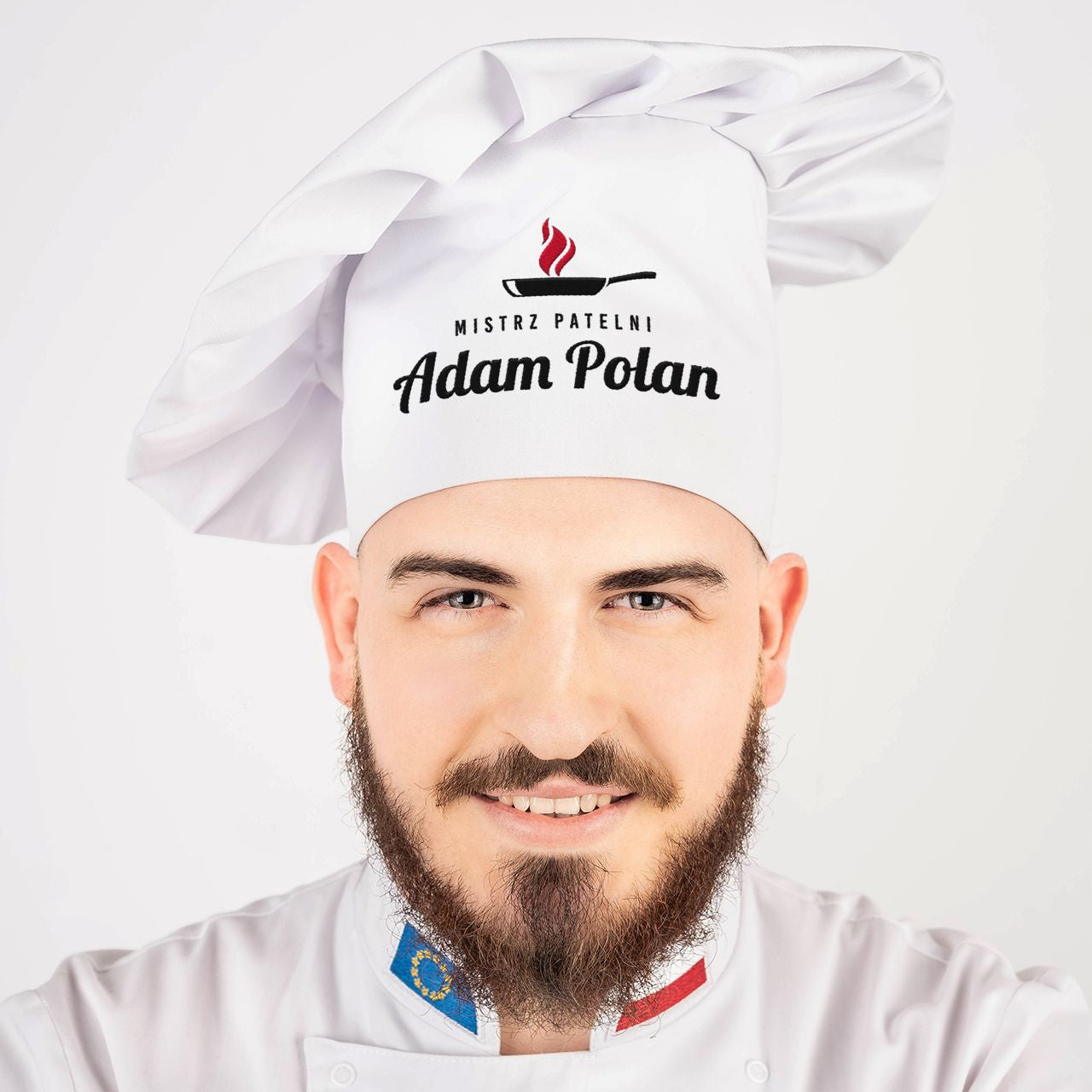 Kucharska czapka personalizowana dla niego