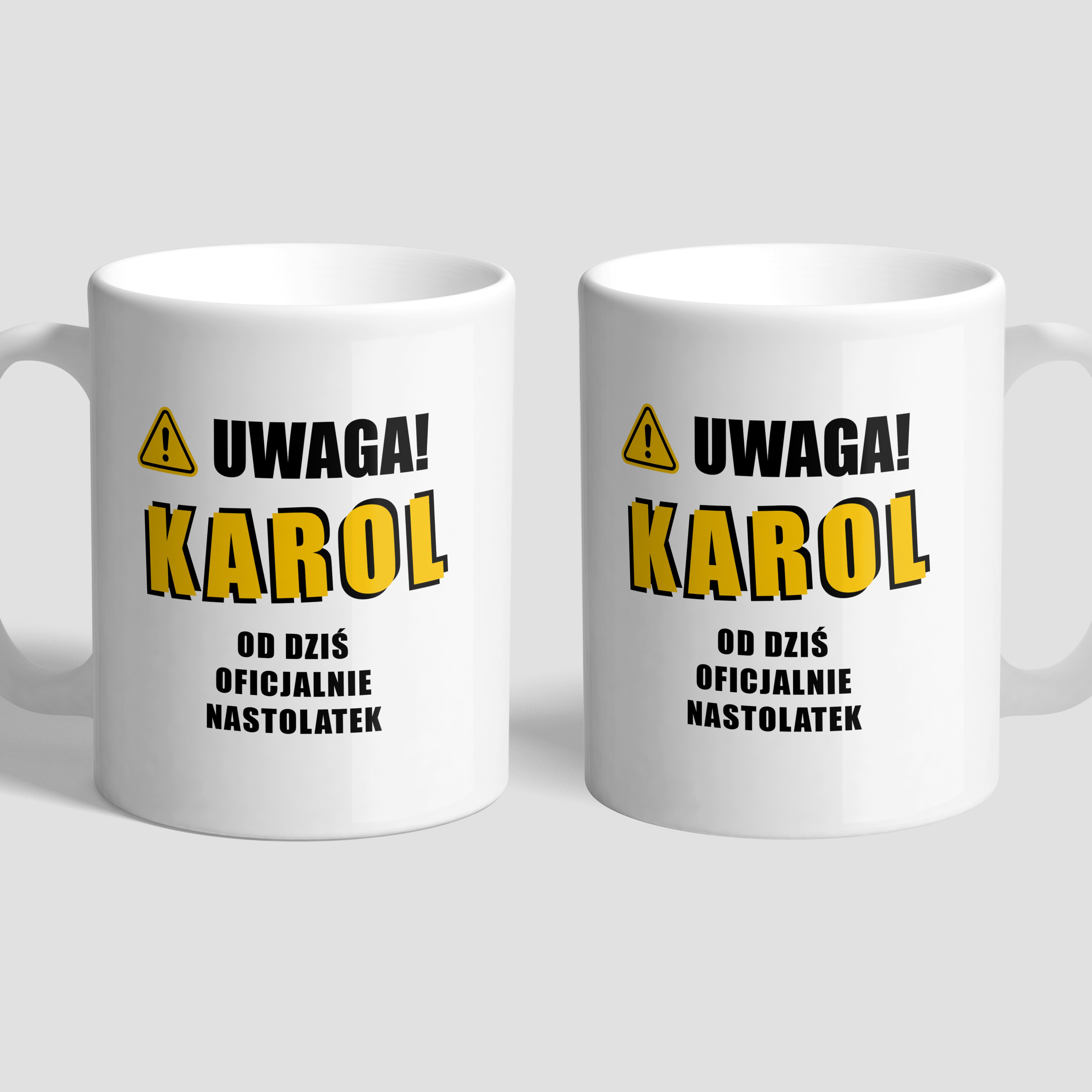 Śmieszny kubek na urodziny nastolatka - Uwaga