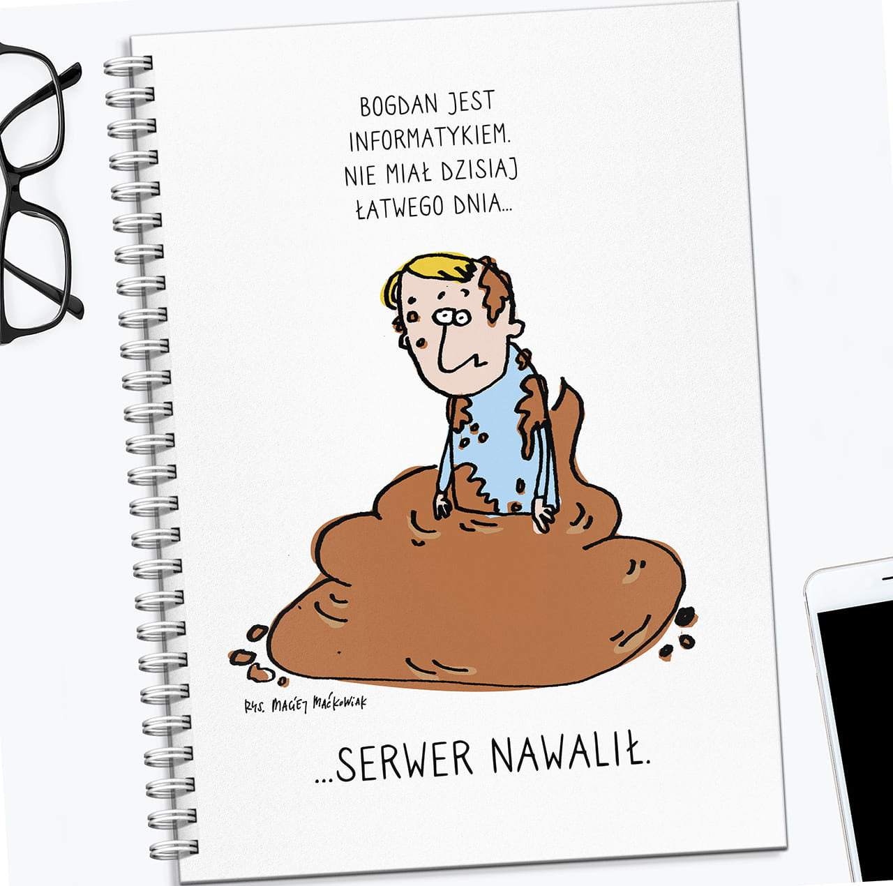 Personalizowany notatnik na śmieszny prezent dla programisty notatnik personalizowany