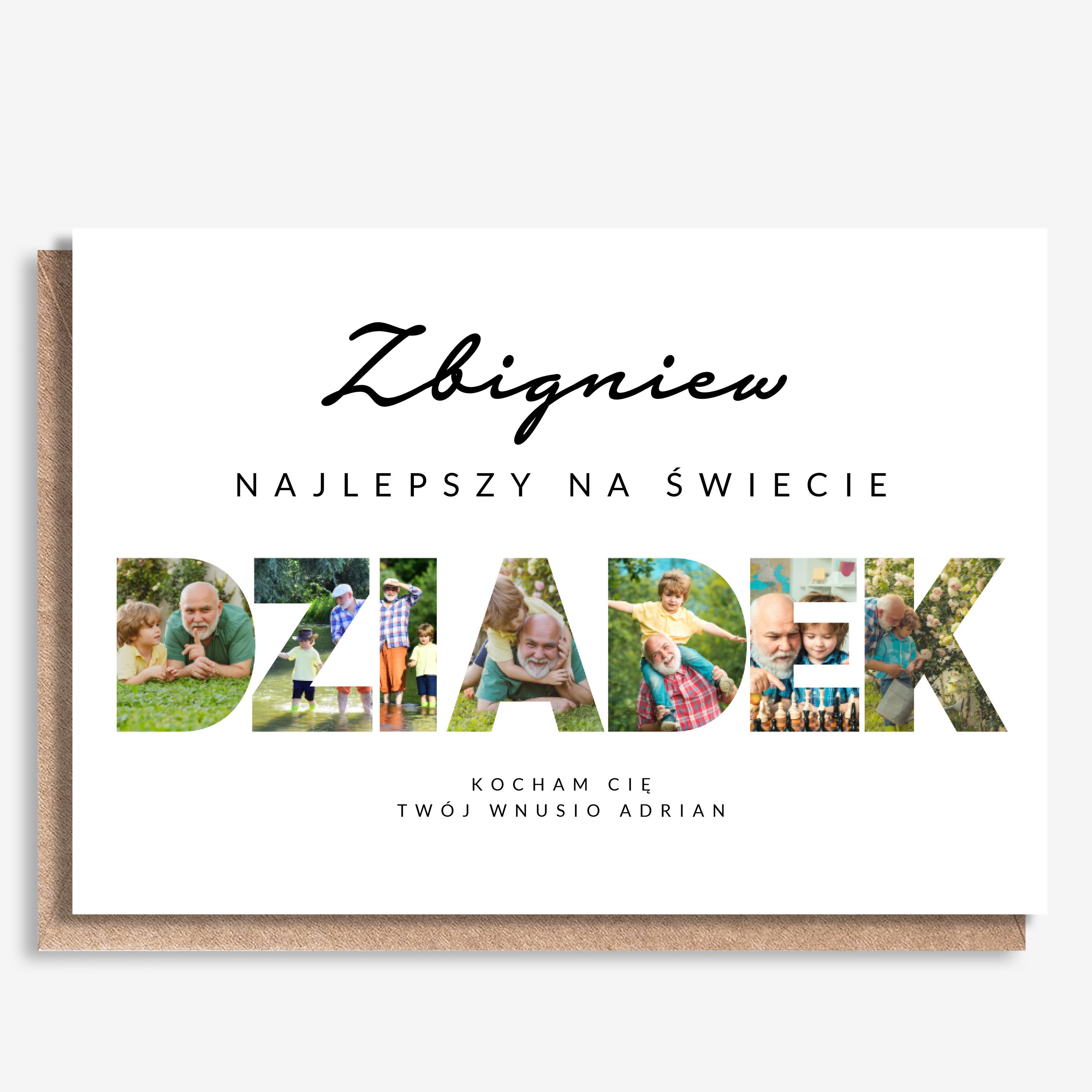 Personalizowana kartka XXL - duża kartka na Dzień Dziadka