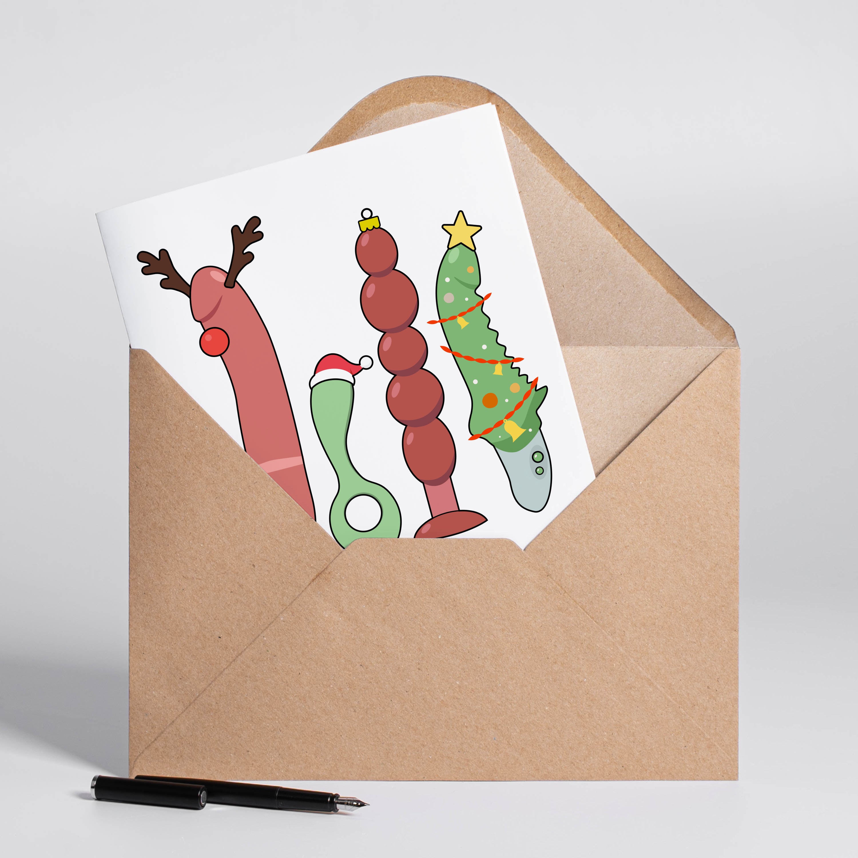 Zabawna kartka świąteczna dla przyjaciółki - Świąteczne Wibracje