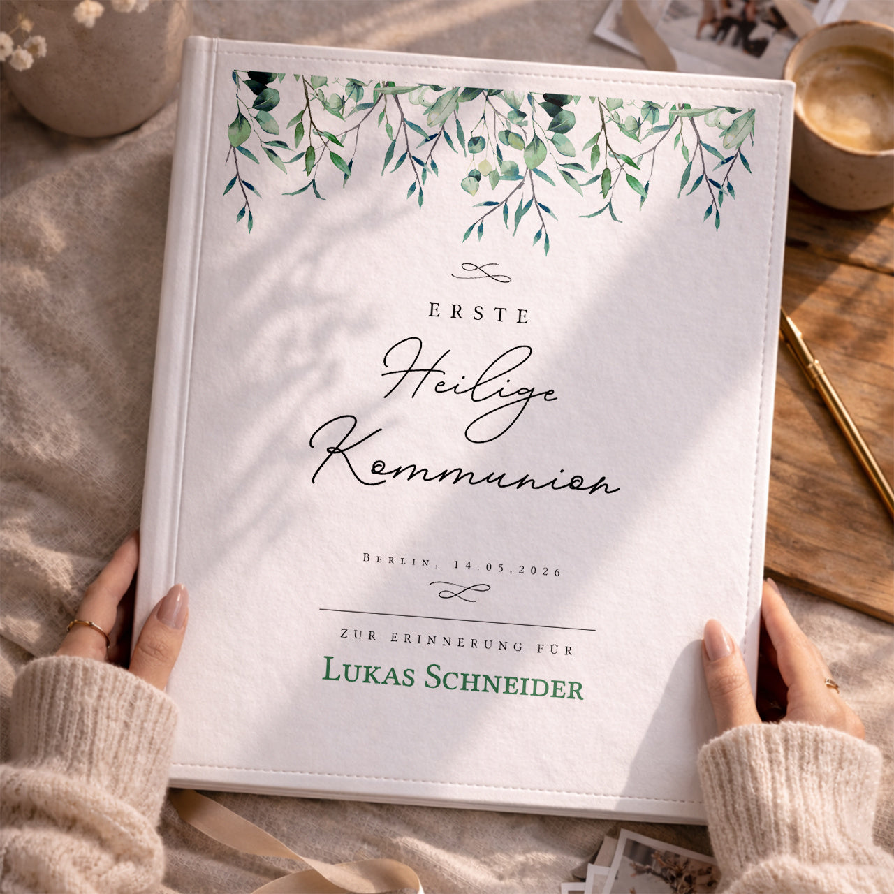 Personalisiertes Album als Geschenk zur Kommunion