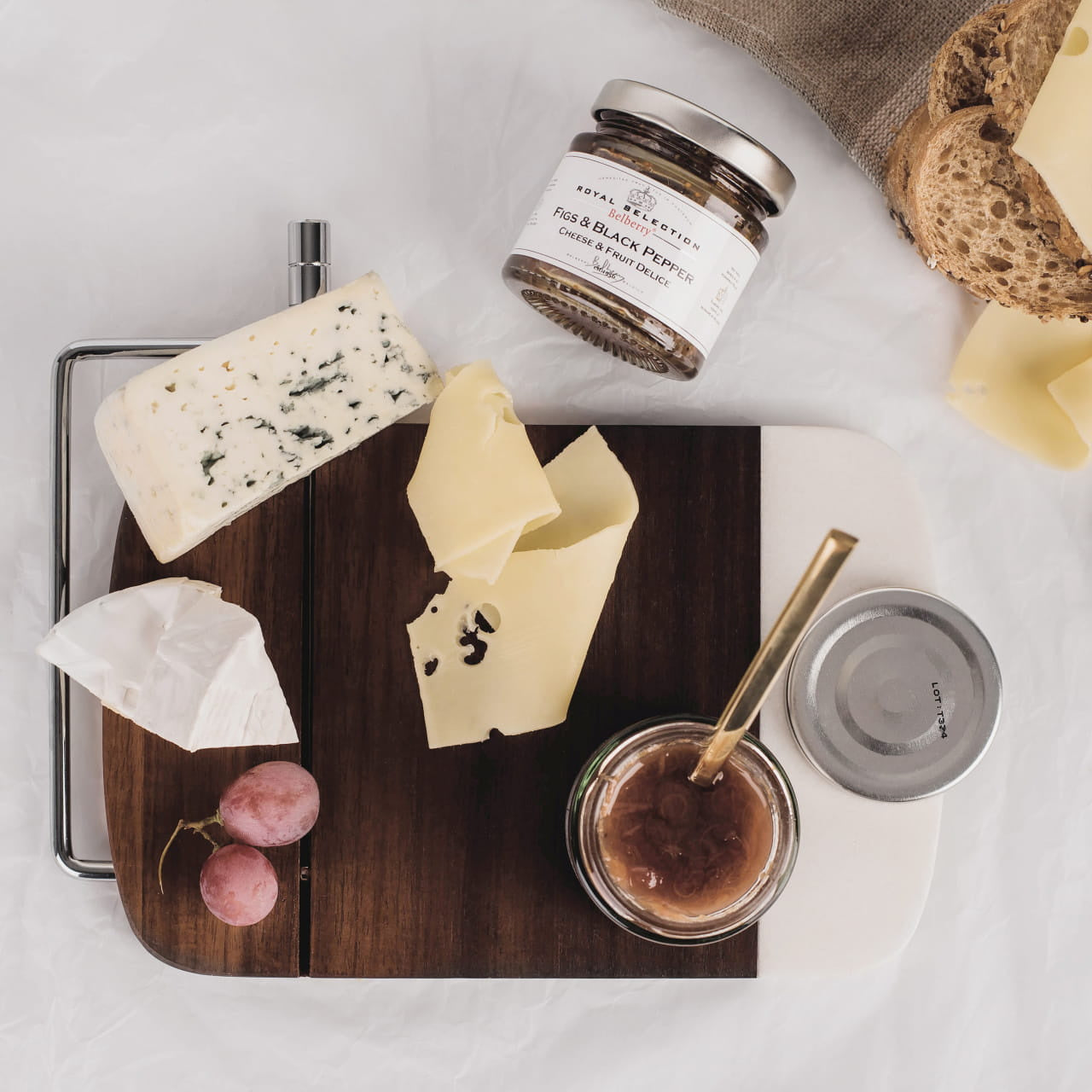 Zestaw prezentowy na parapetówkę - deska do serów i konfitury prezent na parapetówkę prezent na nowy dom