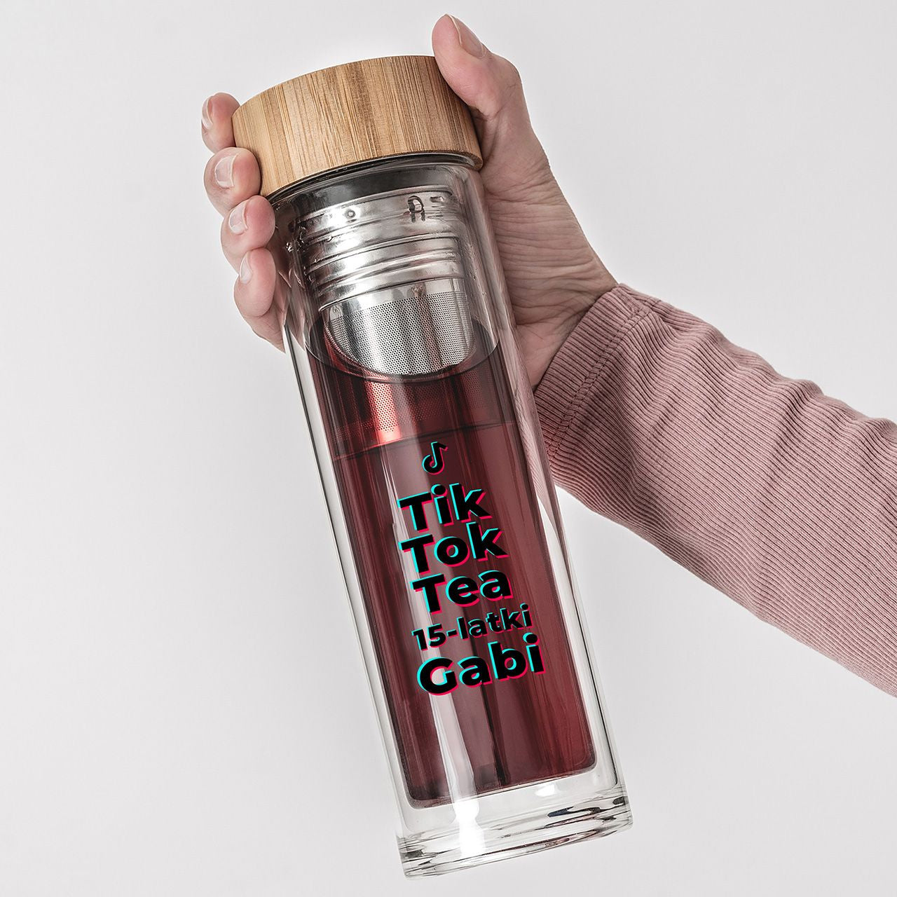 Bidon z zaparzaczem Tik Tok Tea dla nastolatki