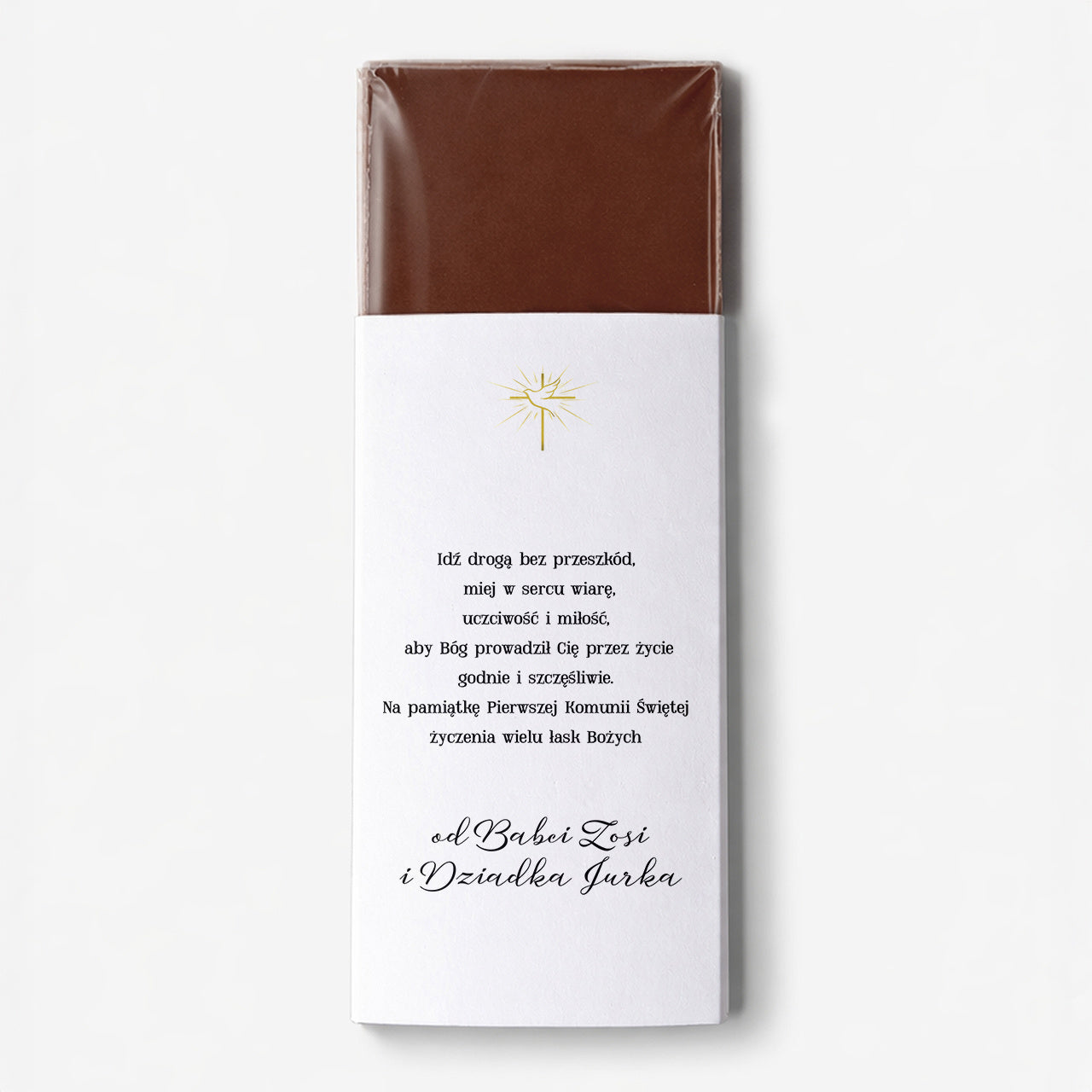 Czekolada personalizowana na Komunię upominek na Pierwszą Komunię 