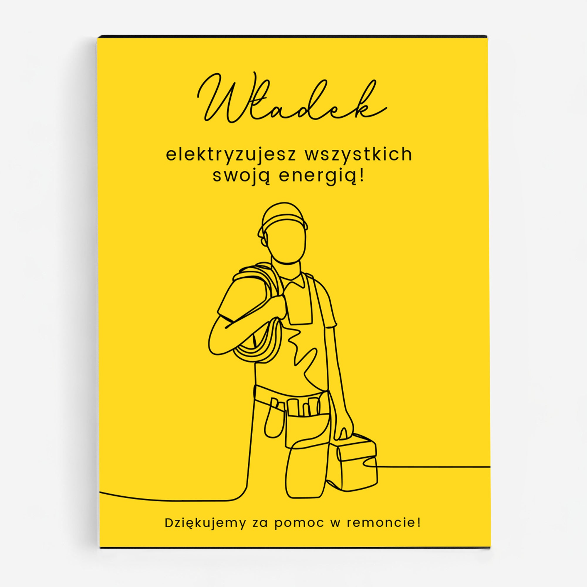 Praliny na podziękowanie dla elektryka czekoladki na prezent czekoladki personalizowane 