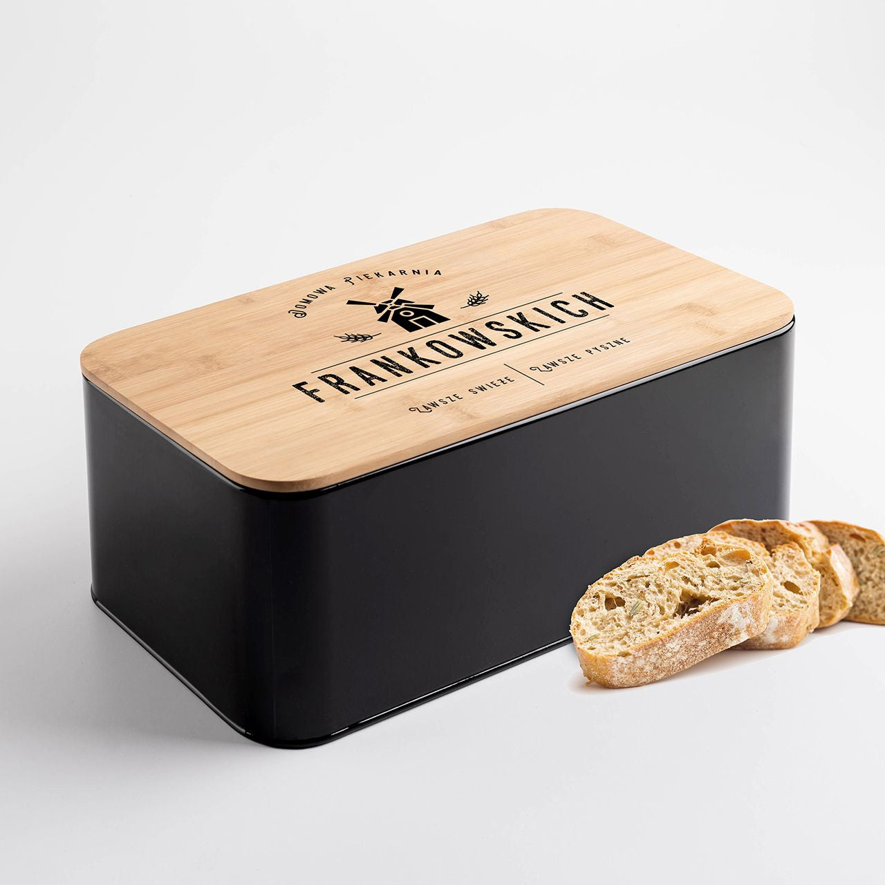 Chlebak z nadrukiem - prezent do kuchni pojemnik na chleb chlebak na pieczywo prezent dla piekarza