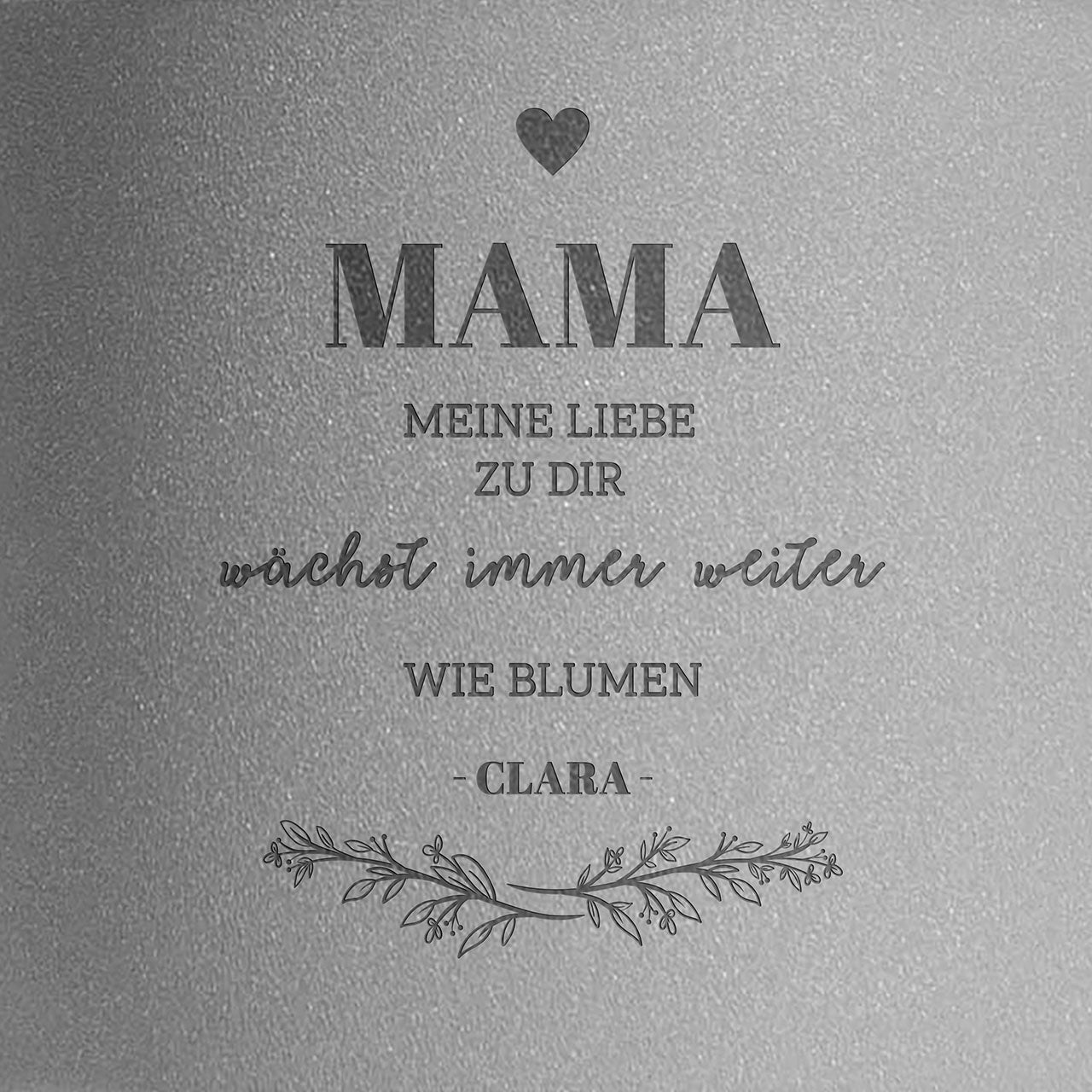 Geschenk zum Muttertag Blumentopf mit Gravur