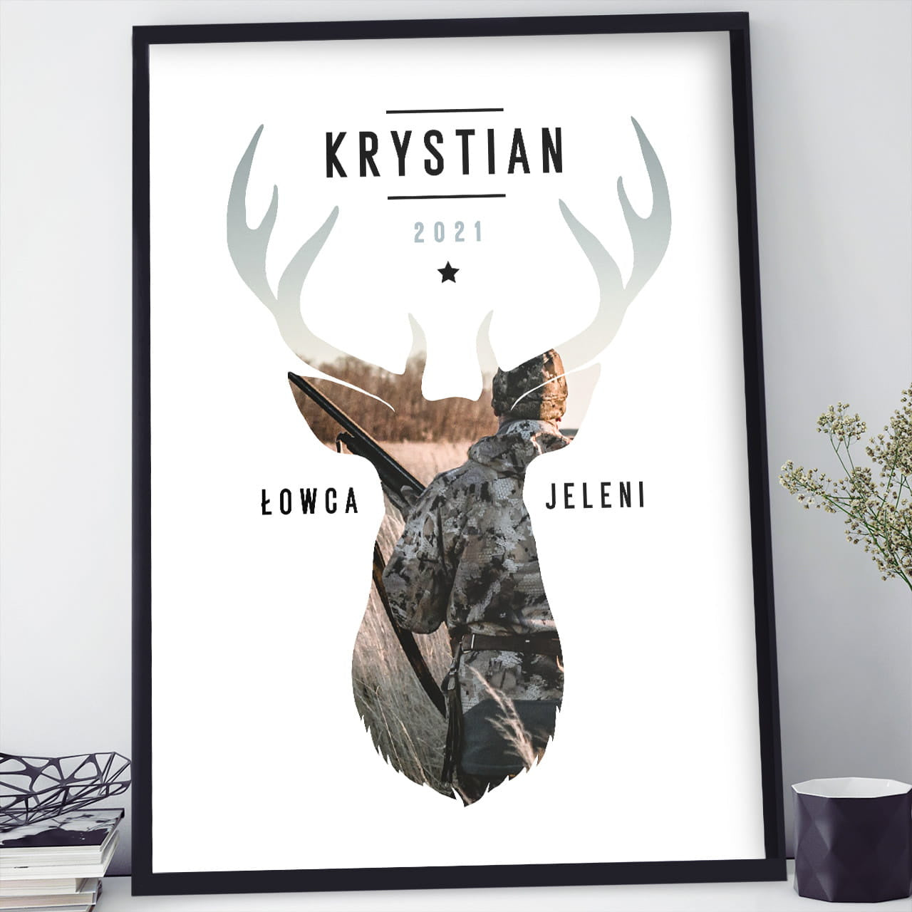Plakat dla łowczego - łowca jeleni