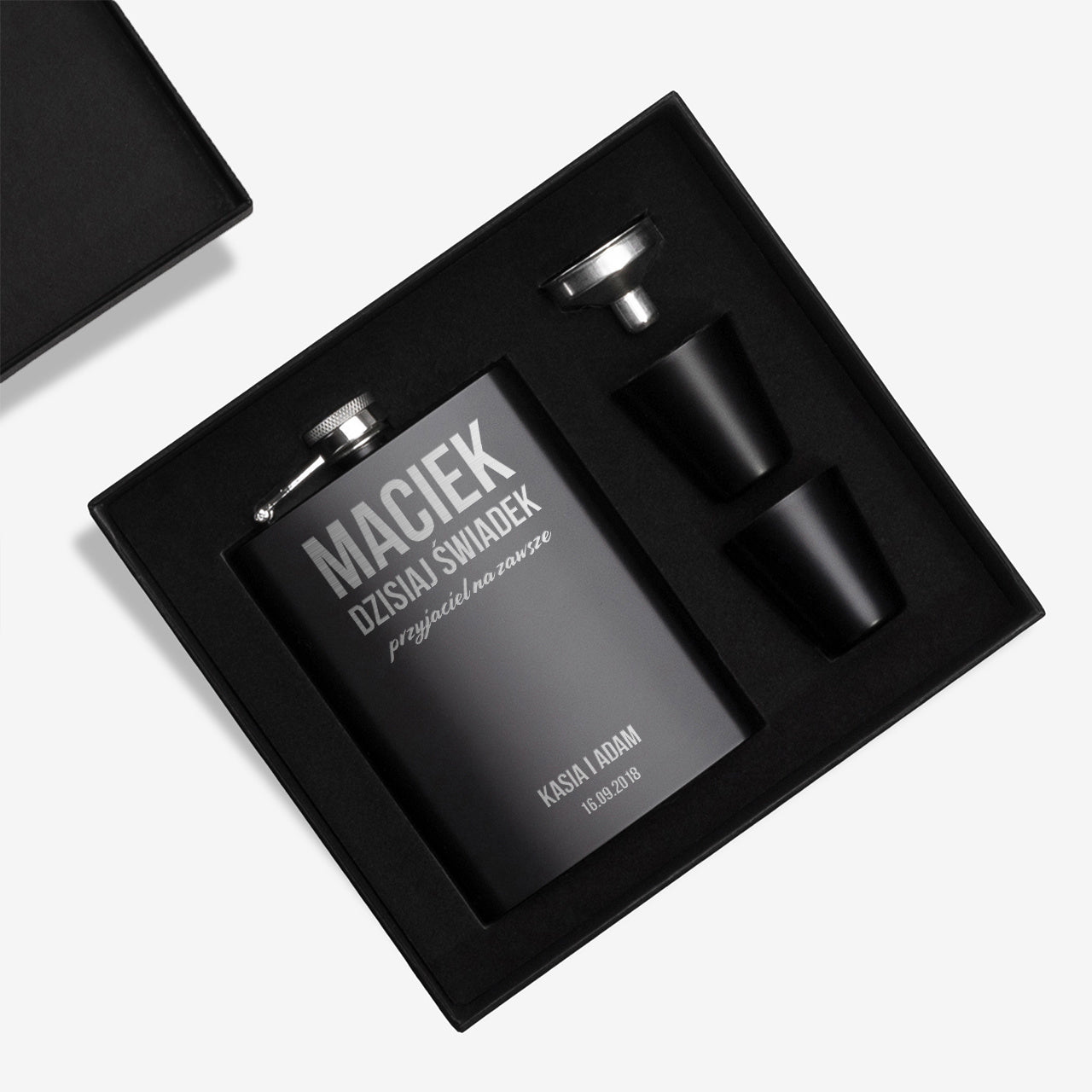 Piersiówka grawerowana - podziękowanie dla świadka piersiówka dla świadka prezent dla świadka 