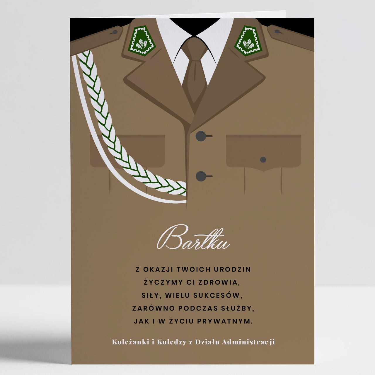Personalizowana kartka dla leśnika prezent dla leśnika kartka personalizowana