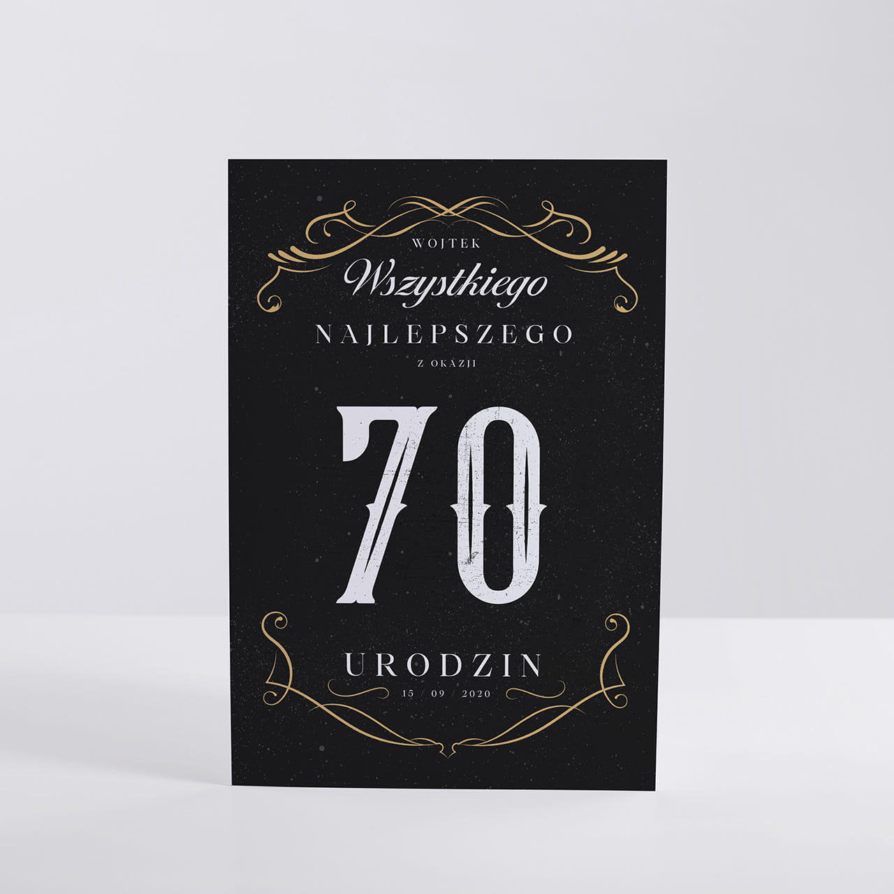 Kartka z okazji 70 urodzin dla niego