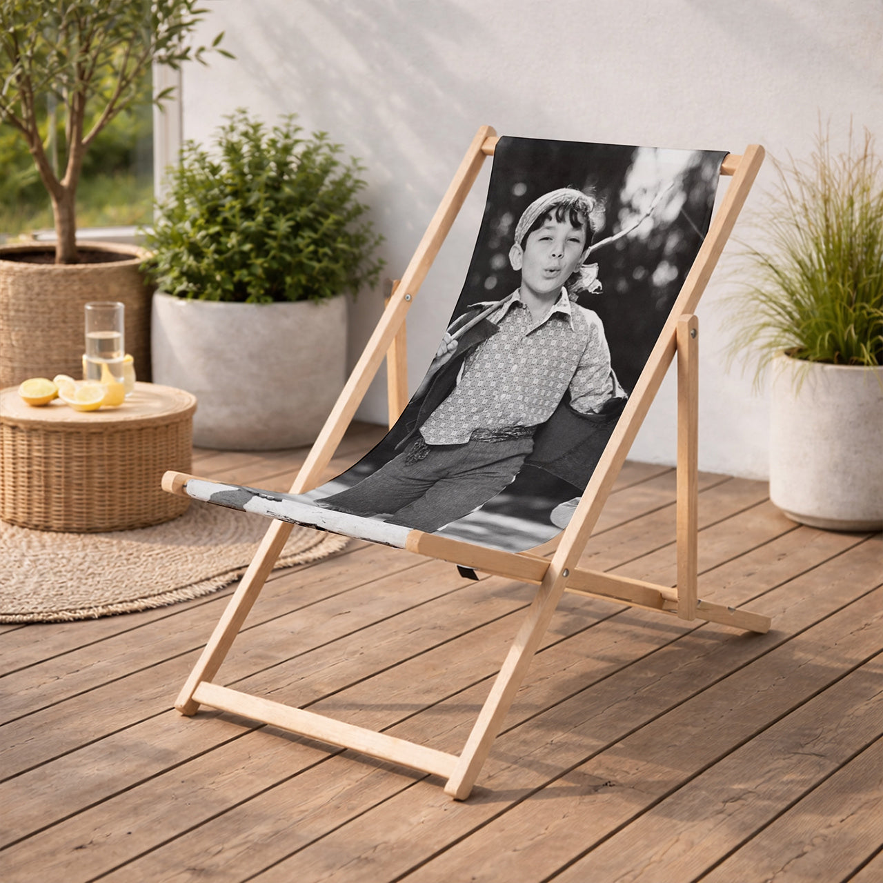 Personalisierter Liegestuhl mit Foto