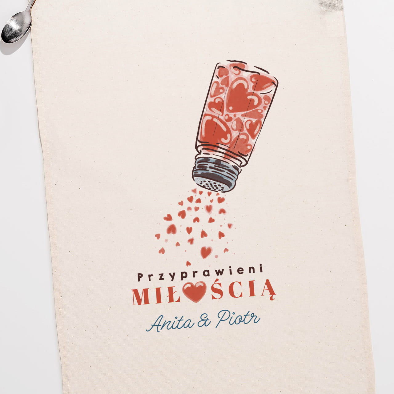 Ręcznik kuchenny - oryginalny prezent na Walentynki prezent walentynkowy personalizowany ręcznik ręcznik do kuchni