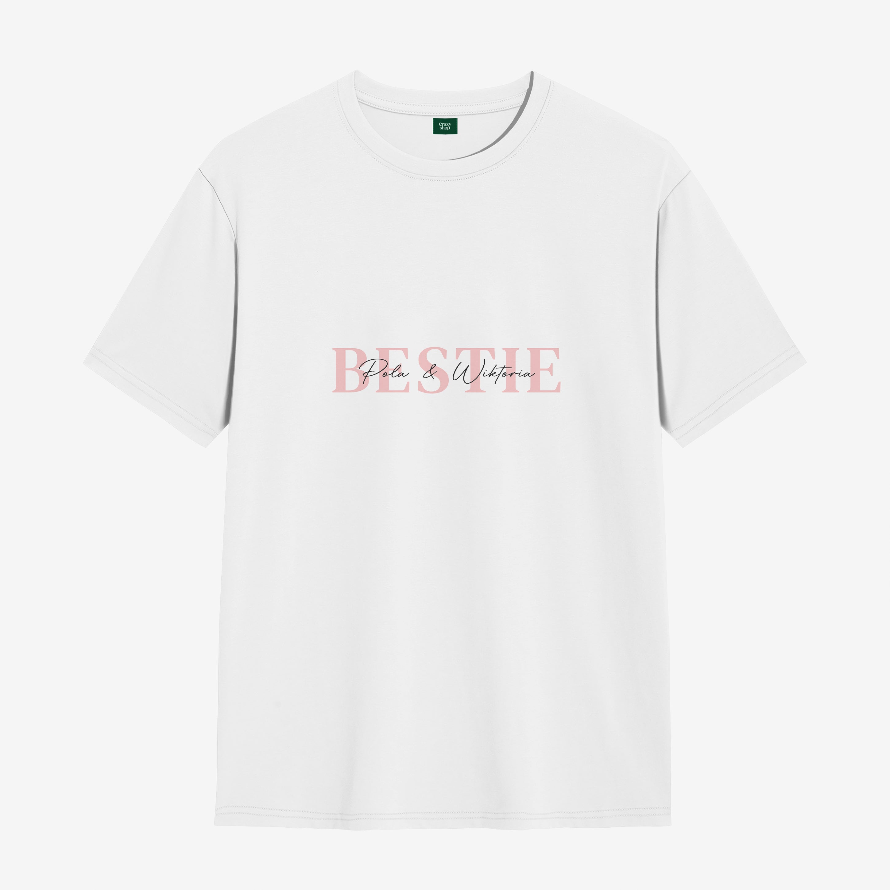 Personalizowana koszulka dla przyjaciółki - Bestie - S prezent dla przyjaciółki koszulka personalizowana