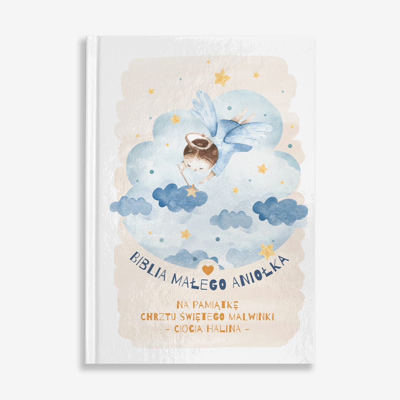 Personalizowana biblia na pamiątkę Chrztu Świętego biblia na chrzest biblia dla dzieci prezent na chrzciny