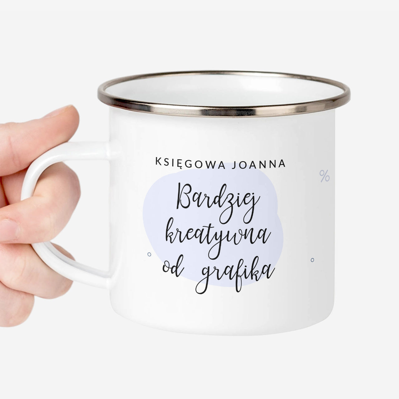 Emaliowany kubek - prezent dla księgowej
