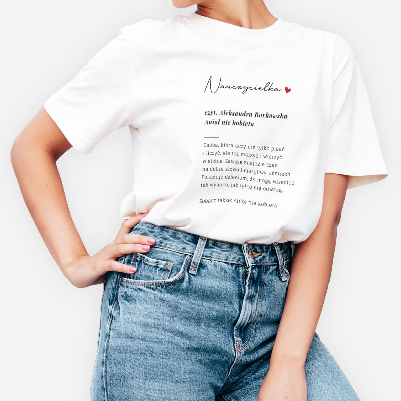 T-shirt dla Nauczycielki Definicja Prezent na Koniec Roku Podziękowanie od Dzieci - S