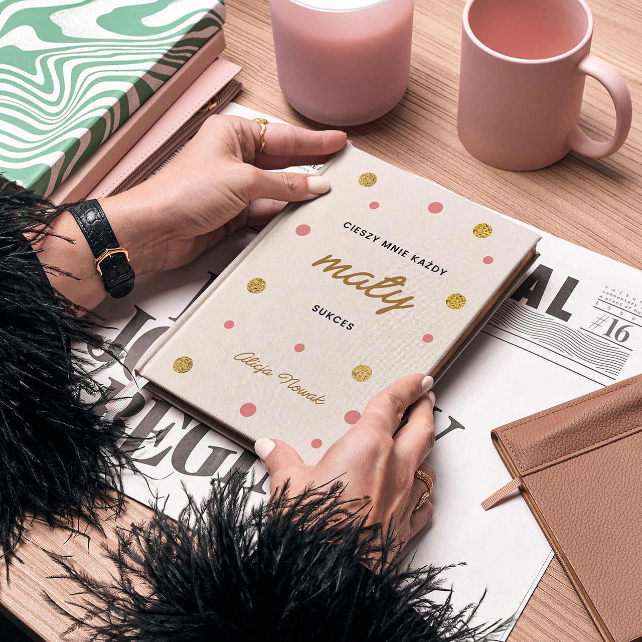 Planner książkowy prezent dla optymistki - Mały sukces personalizowany planer prezent dla kobiety