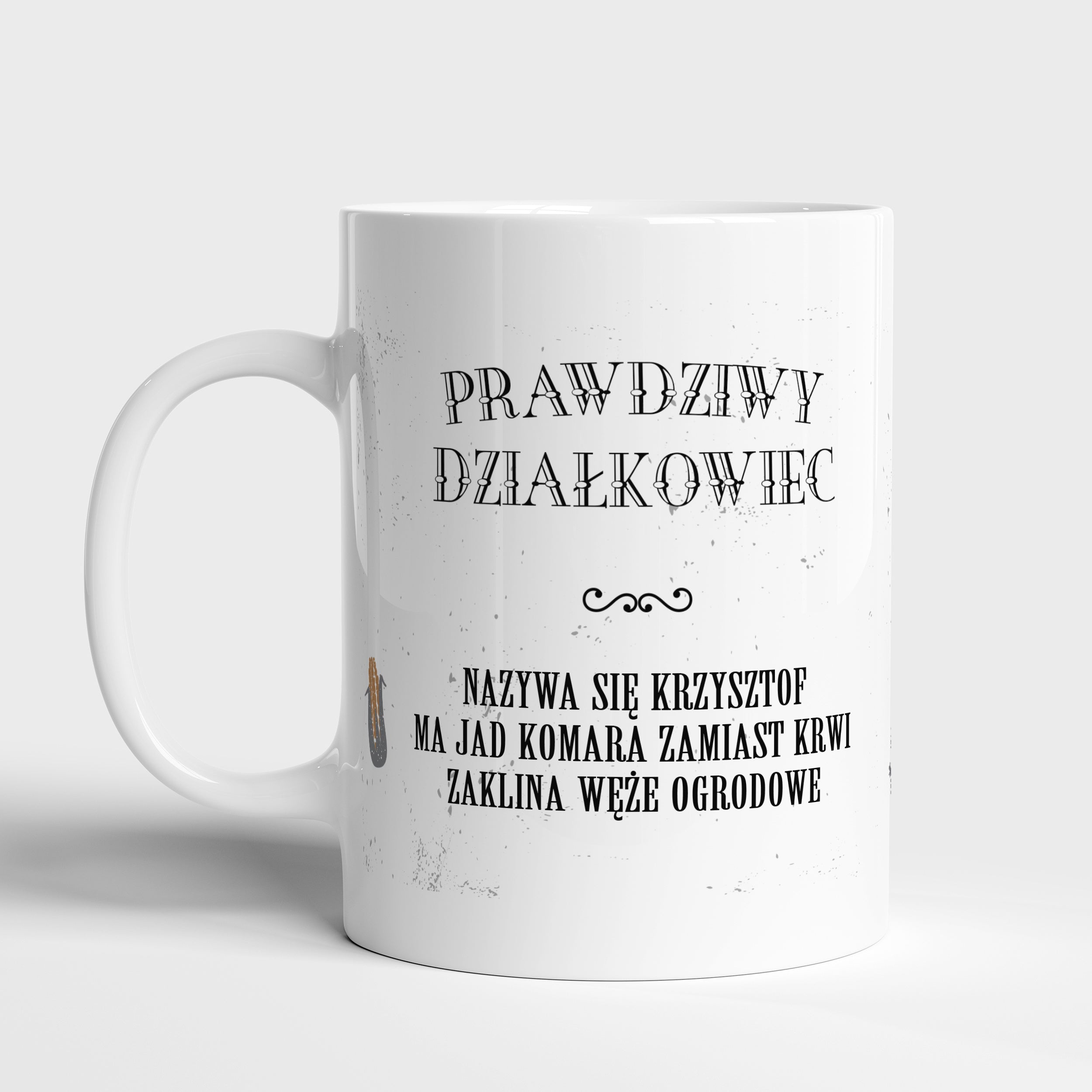 Kubek dla działkowca - Prawdziwy Działkowiec prezent dla działkowca kubek z nadrukiem śmieszny kubek ogrodnika