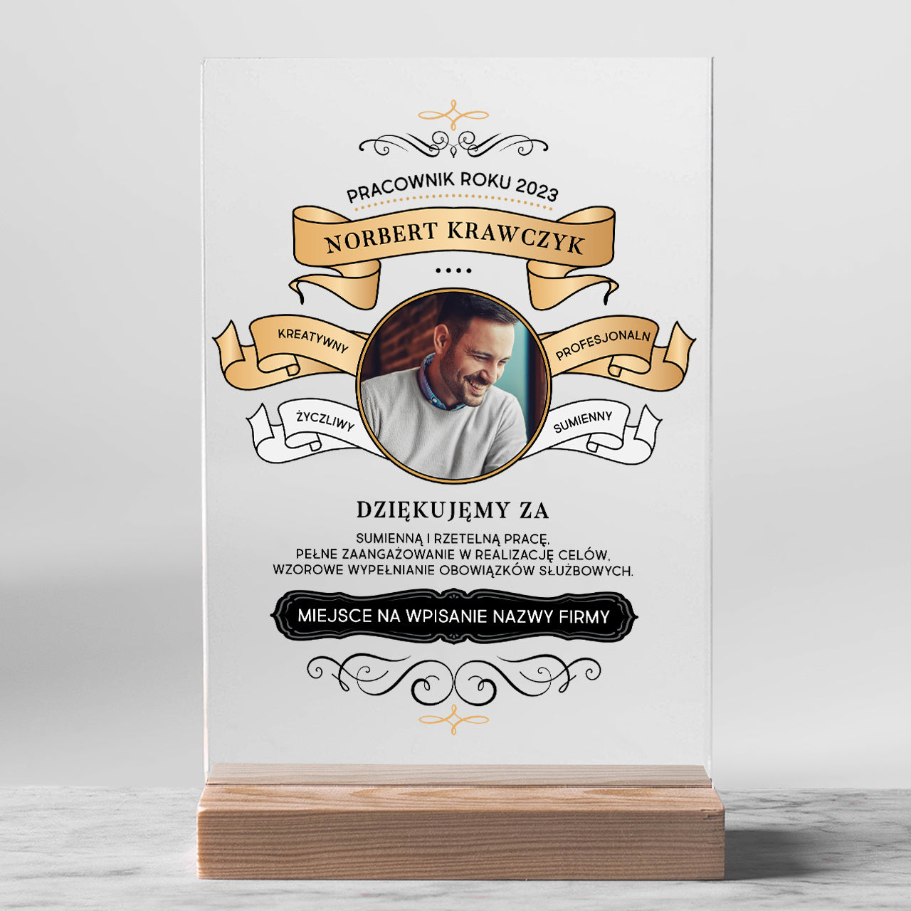 Personalizowana statuetka - pracownik roku