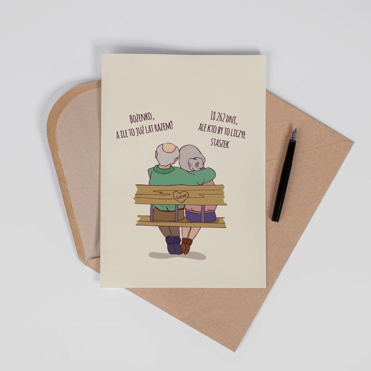 Personalizowana kartka na rocznicę ślubu A4 - liczba dni