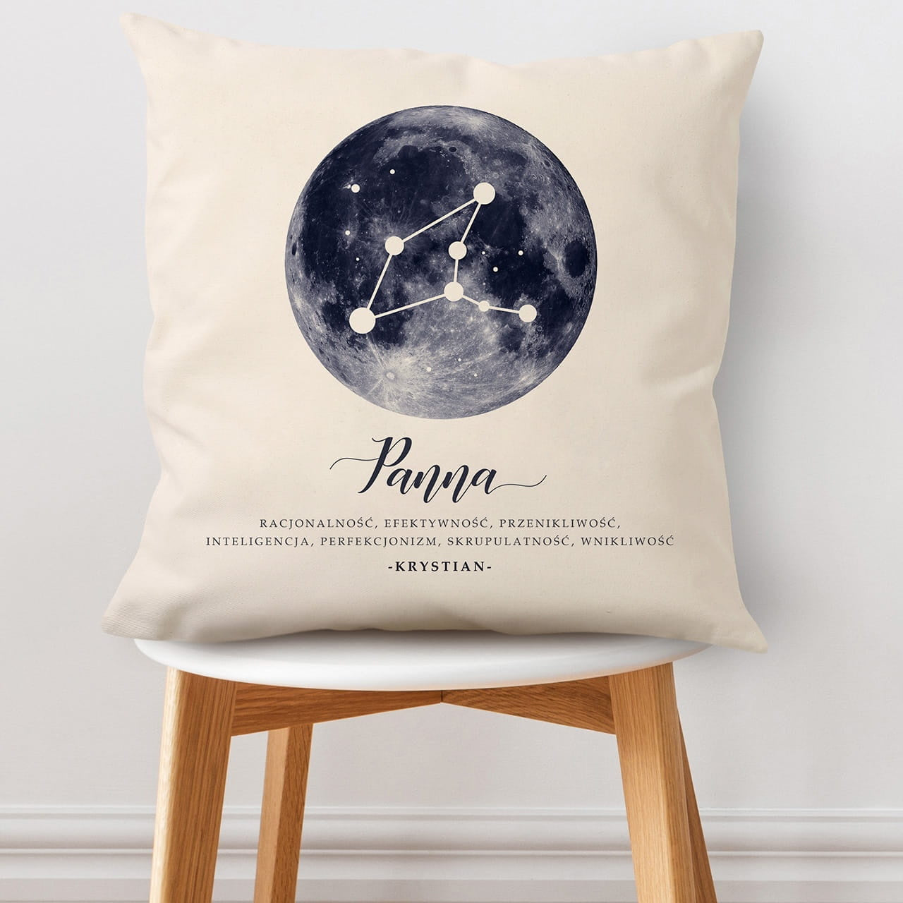 Poduszka ze znakiem zodiaku - panna personalizowana poduszka prezent dla panny prezent dla rodziców