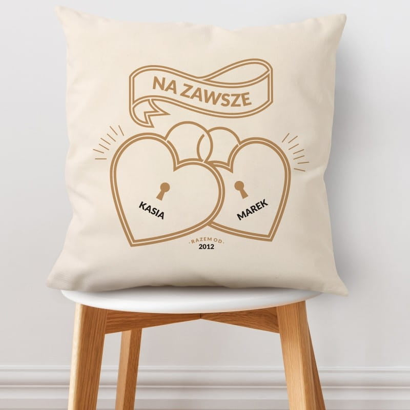 Personalizowana poduszka - prezent na Rocznicę Ślubu poduszka personalizowana poduszka na rocznicę