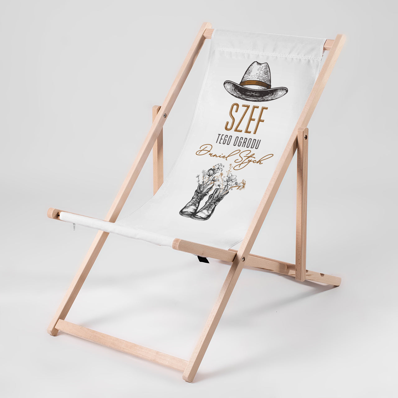Leżak personalizowany - prezent urodzinowy dla ogrodnika