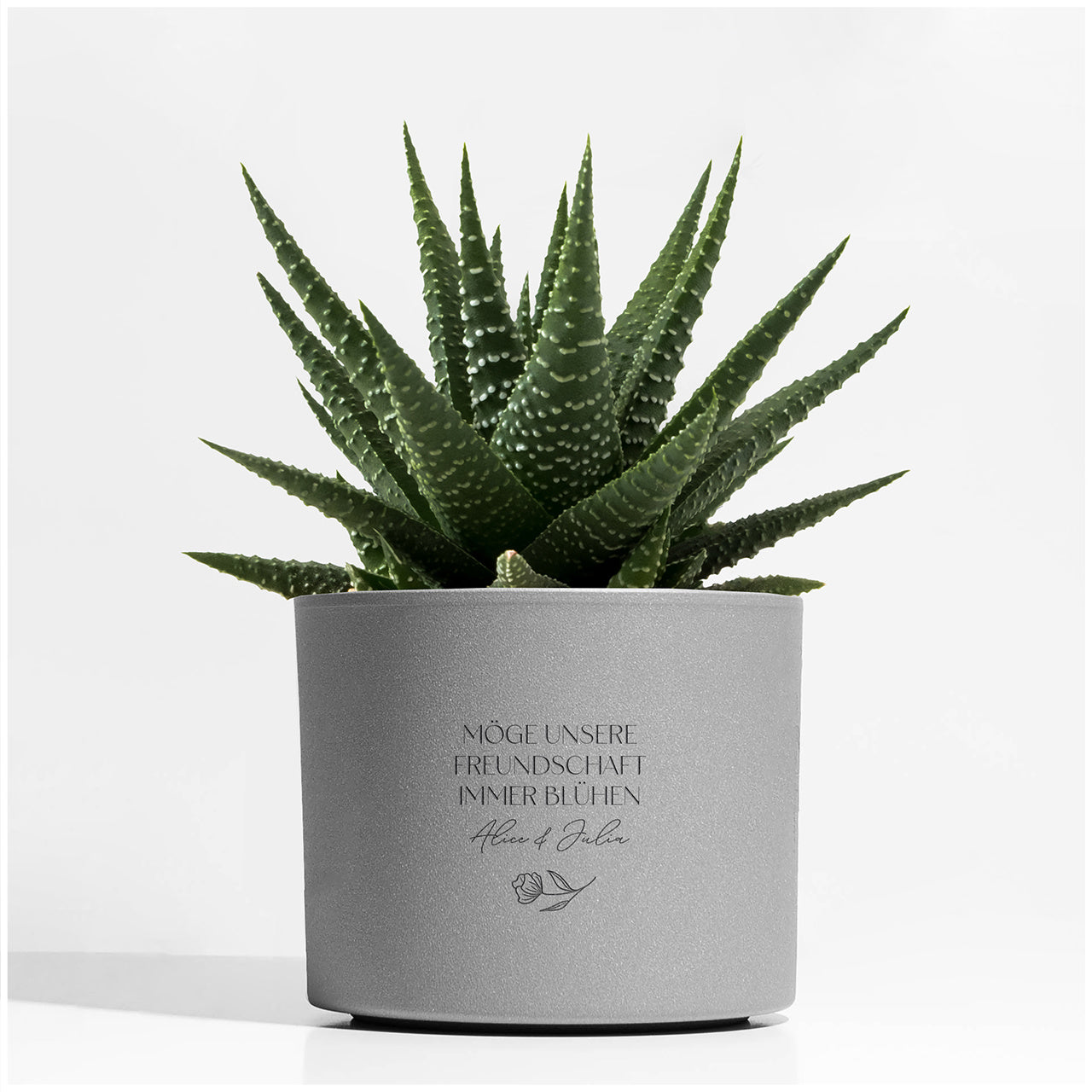 Blumentopf mit Gravur - PERSONALISIERTES GESCHENK FÜR DIE BESTE FREUNDIN