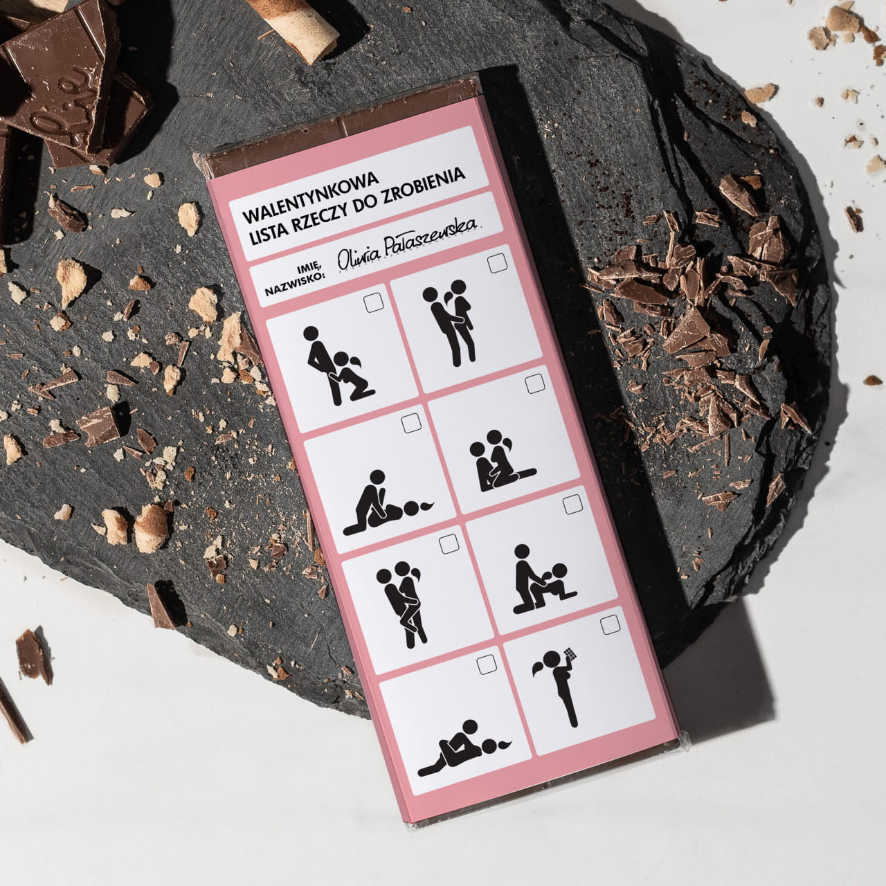 Personalizowana czekolada prezent na walentynki dla dziewczyny czekolada na walentynki