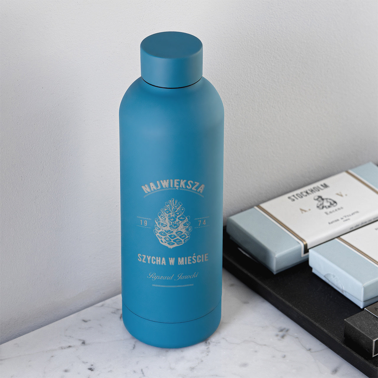 Grawerowana butelka termiczna dla chłopaka - szycha