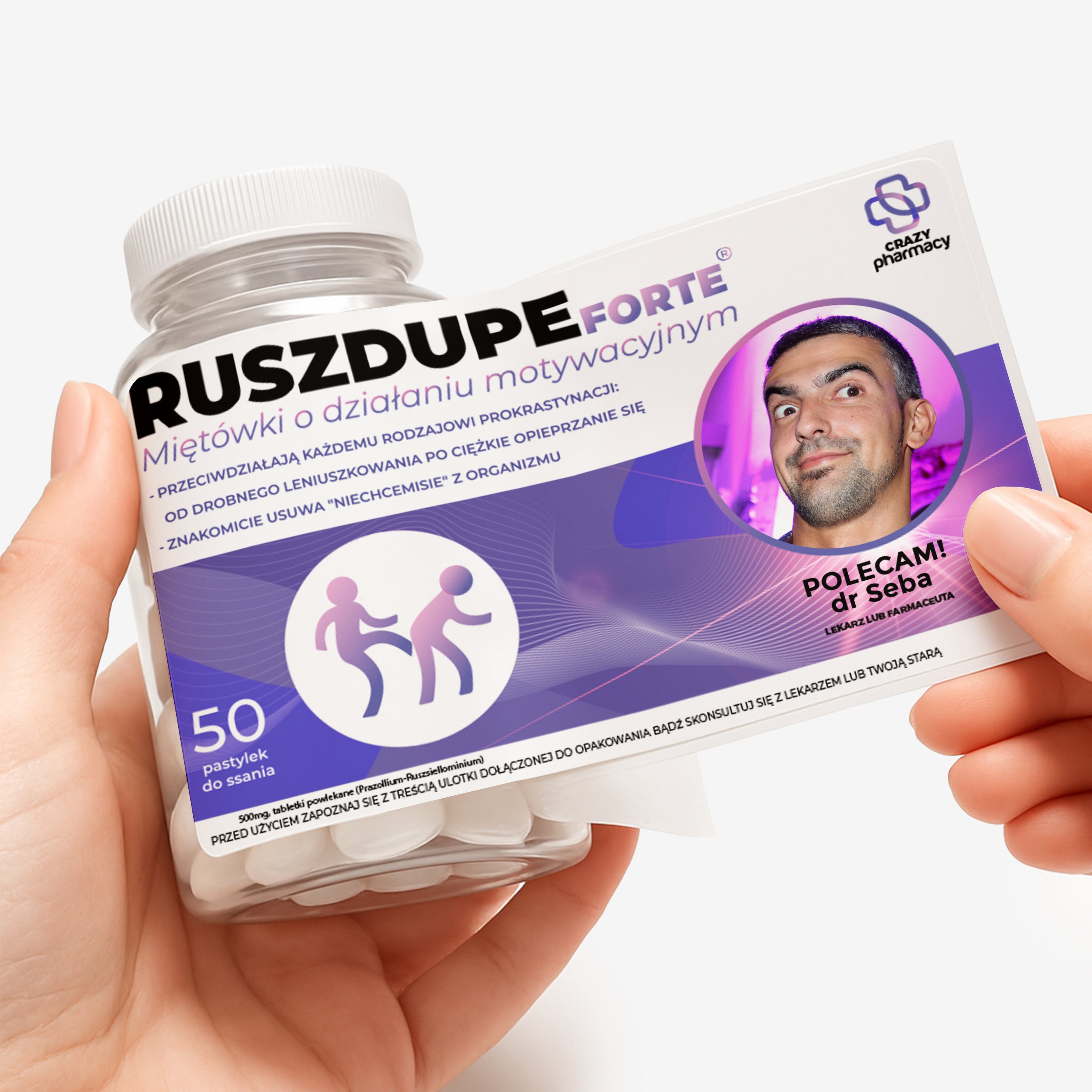 Miętówki personalizowane No dalej! - śmieszny prezent cukierki miętowe personalizowane cukierki prezent dla lenia