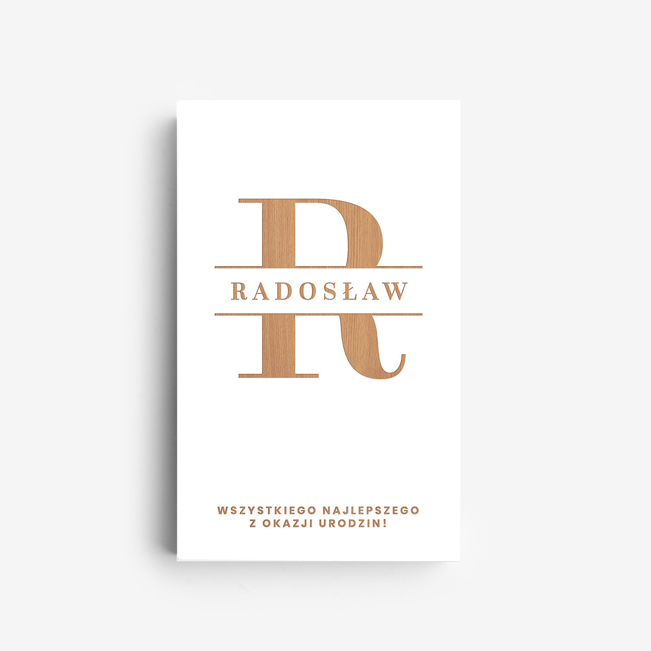 Drewniane pudełko na pieniądze urodzinowe - monogram prezent na urodziny