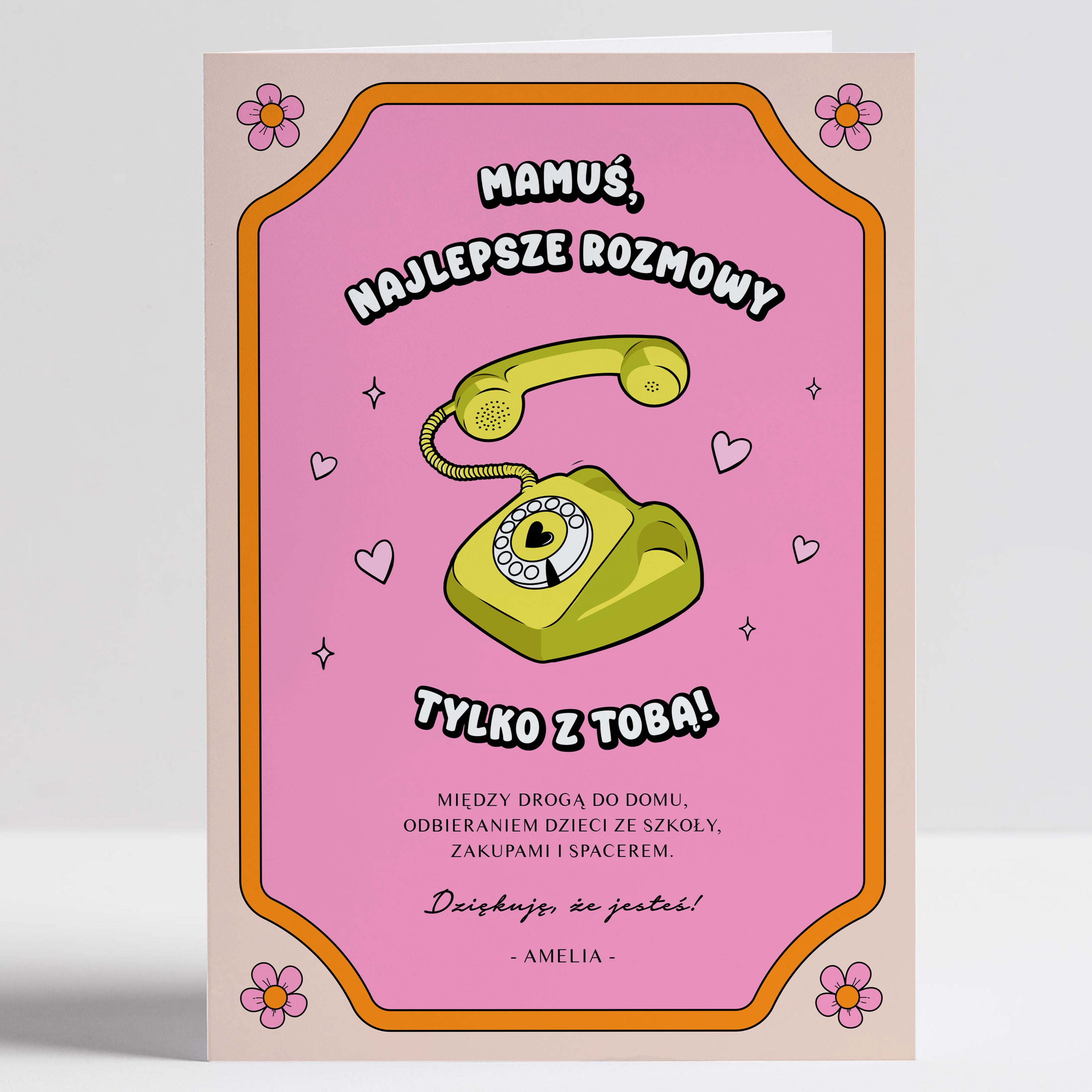 Kartka dla mamy - najlepsze rozmowy kartka personalizowana dla mamy upominek dla mamy prezent dla mamy