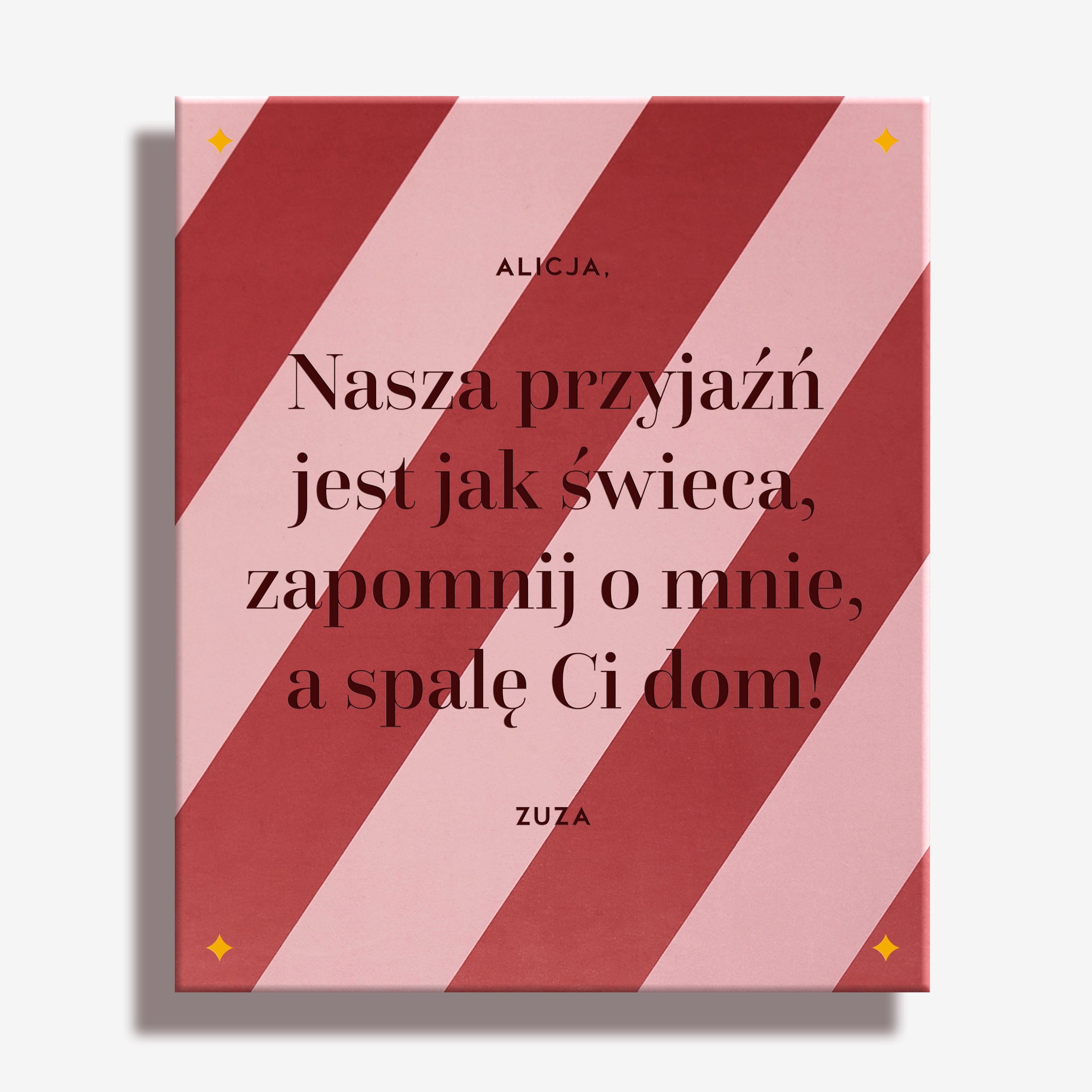 Zestaw prezentowy dla przyjaciółki SPALĘ CI DOM komplet świeczek prezent dla przyjaciółki