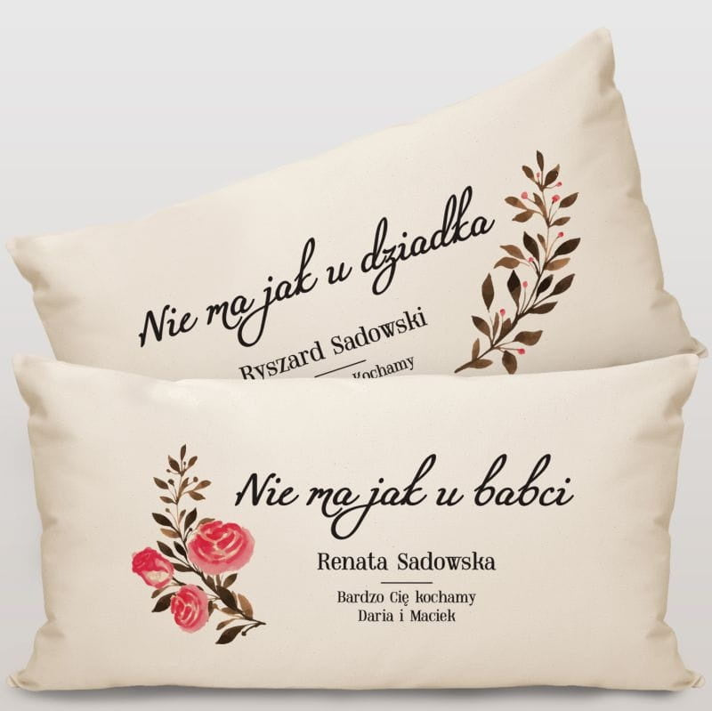 Komplet poduszek dla Babci i Dziadka poduszki dla babci i dziadka prezent dla babci i dziadka