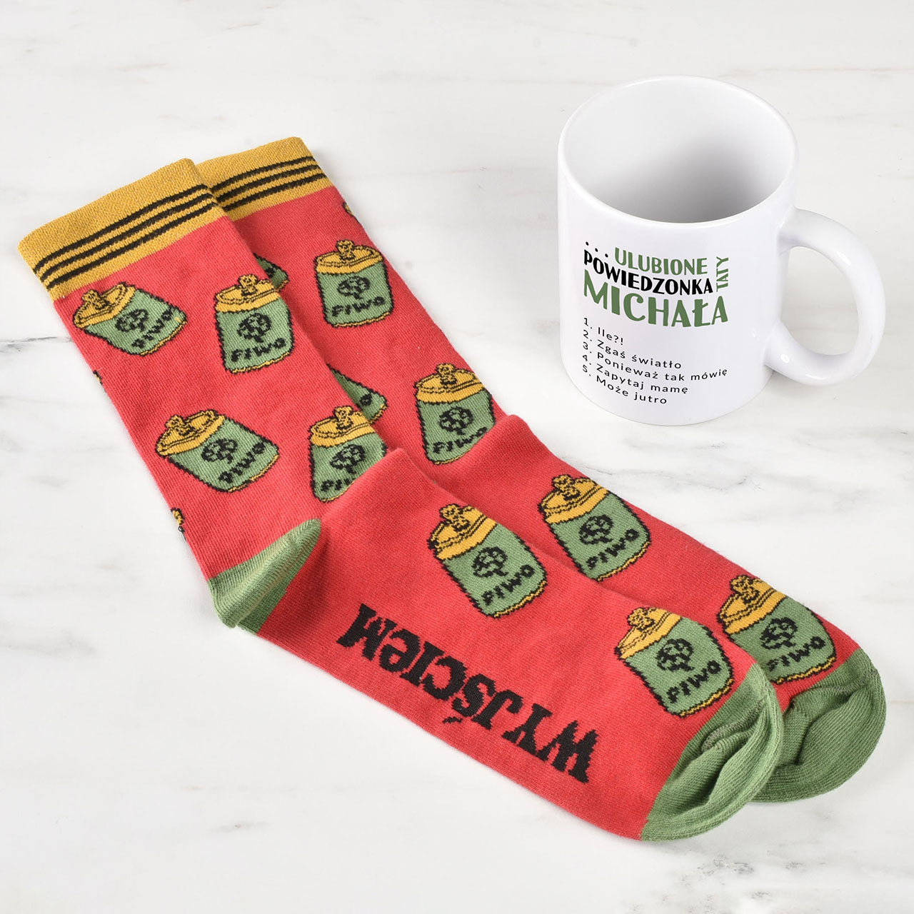 Zestaw kubek i skarpety - upominek na Dzień Taty