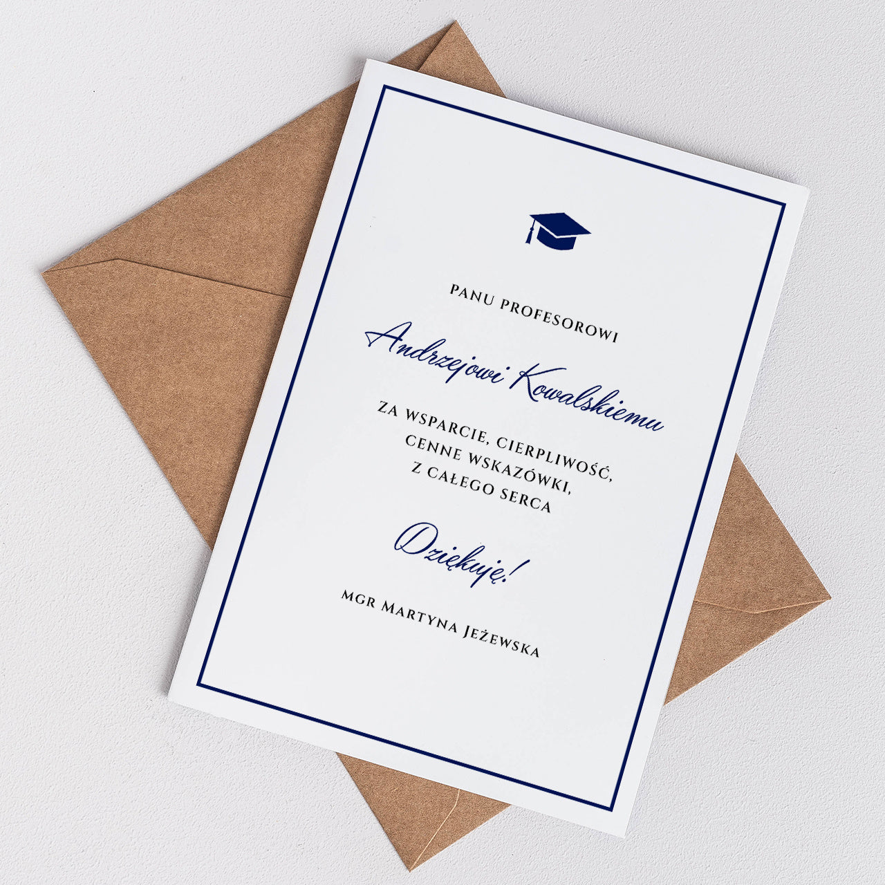 Personalizowana kartka dla promotora kartka personalizowana kartka podziękowanie dla promotora